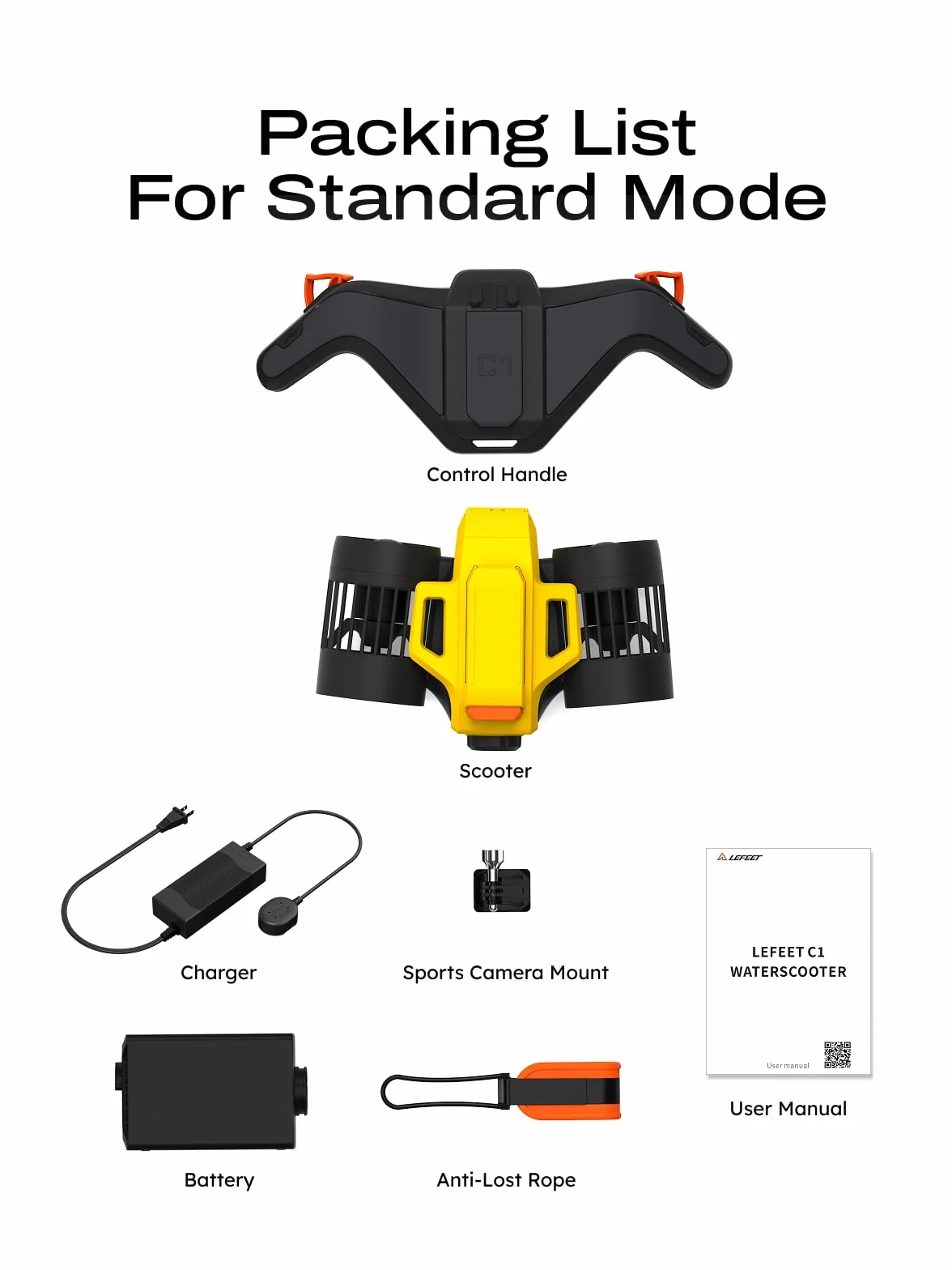 LEFEET C1 Scooter subacqueo a Doppio Motore IPX8 Impermeabile 30 m 60 min Batteria Supporto Action Camera