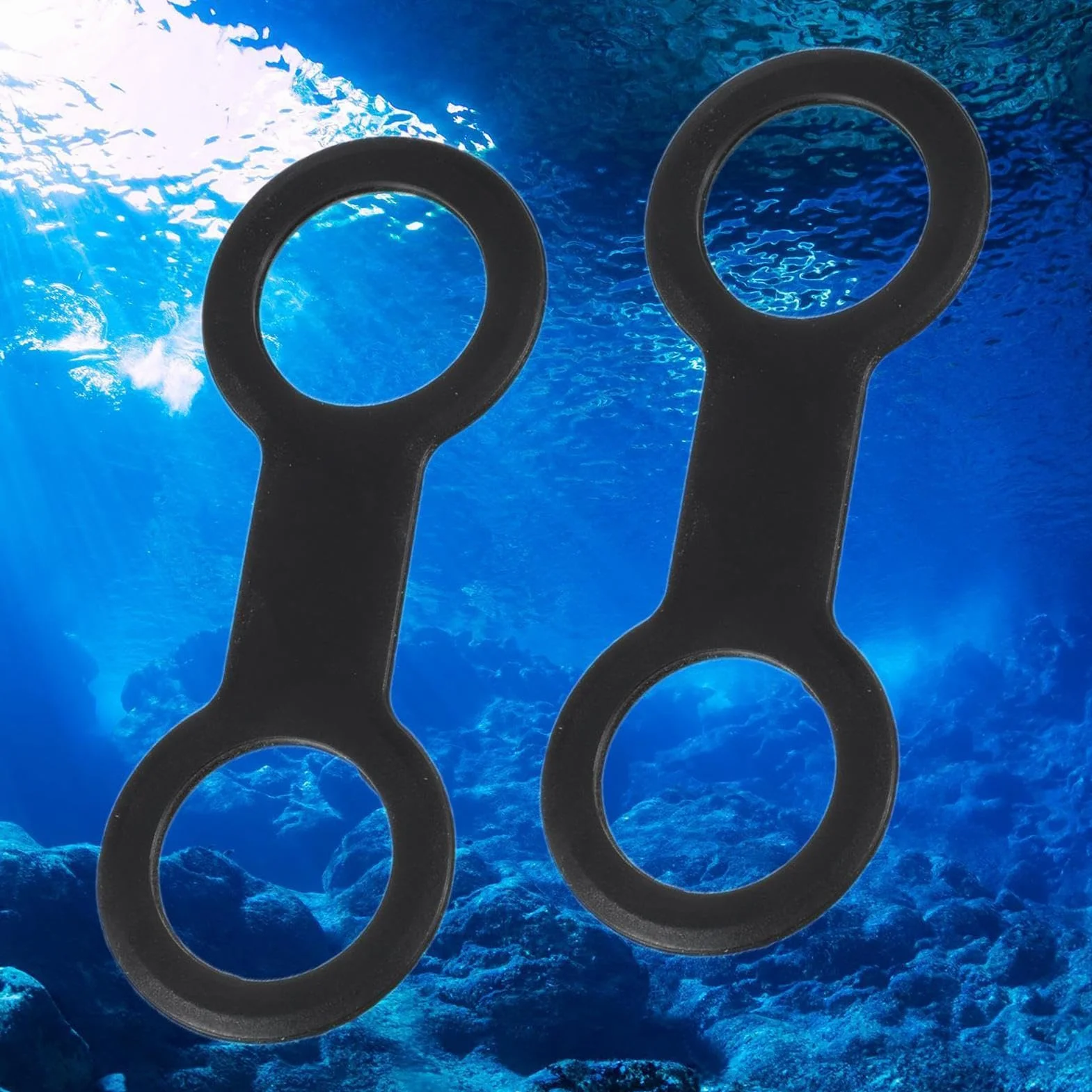 Supporto Snorkel Fissaggio Flessibile a Doppio Anello Sostitutivo Porta Snorkel per Maschera Subacquea