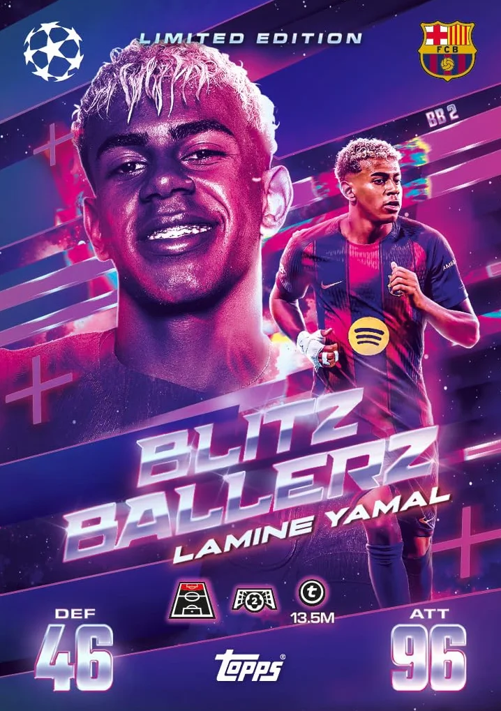 Topps UCC Match Attax Extra 2026 Mega Tin Blitzballers 48 kart 3 karty Blitzballers LE