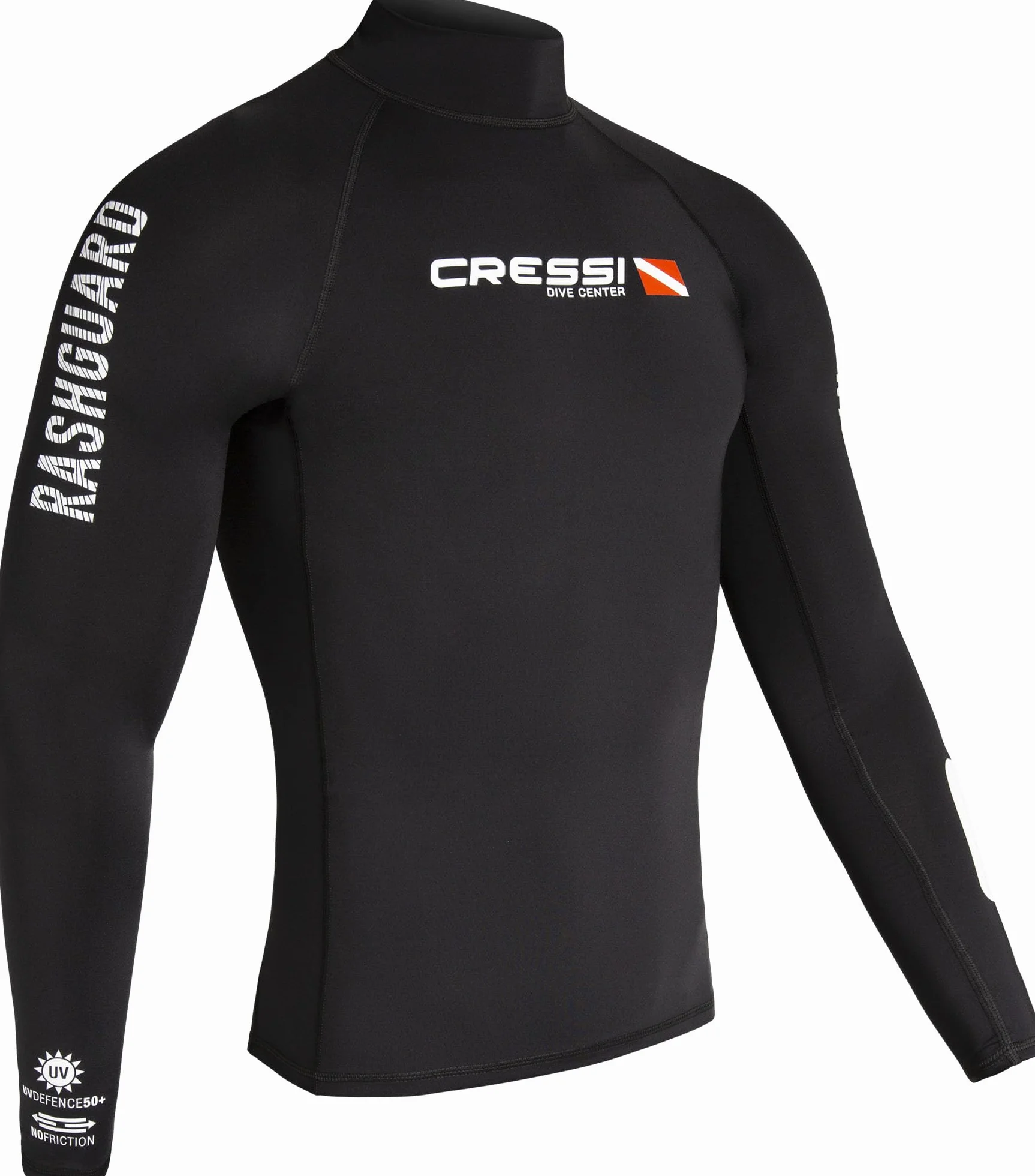 Cressi Rash Guard Man Black UV Protection 50+ Dive Center Maglia Protettiva Uomo