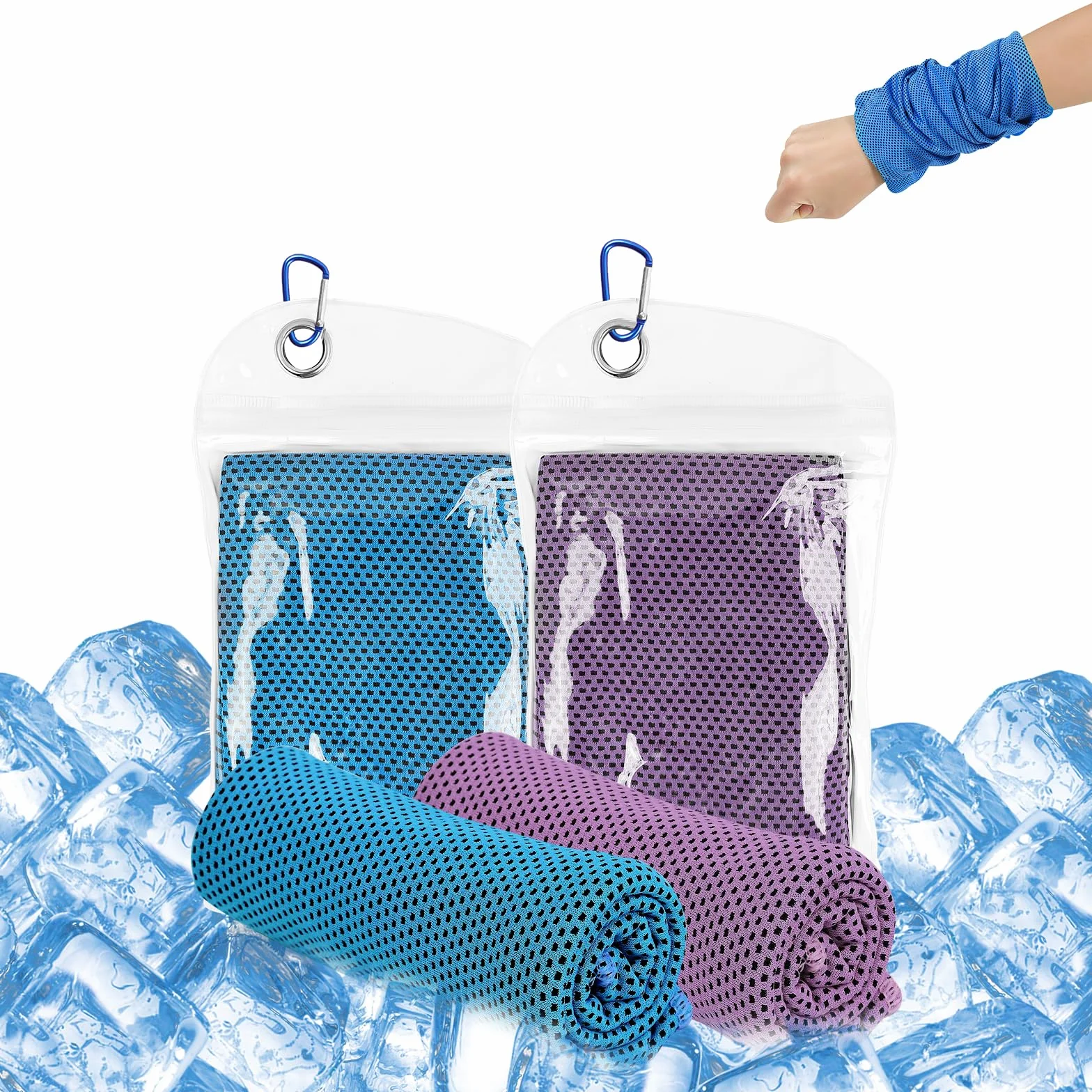 Asciugamano da ghiaccio 30 x 100cm, asciugamano golf, cooling towel, Asciugamano Raffreddamento per Yoga Palestra
