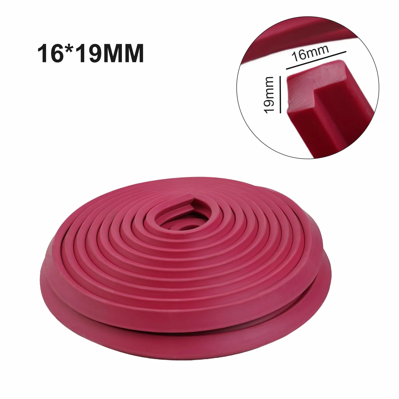 Paraurti per tavolo da biliardo in TPR rosso 10 m striscia di gomma 12 x 14 mm