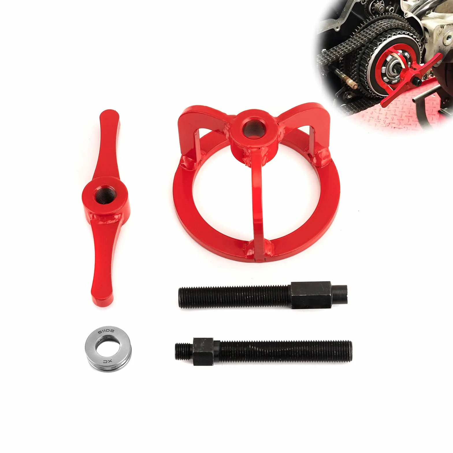 Wsays Clutch Spring Compressor Compression Tool Compatible with Harley Evo Sportster XL 883 1200 1991-2022, Buell 1995-2001 Models (Replaces for Part Number 38515A)