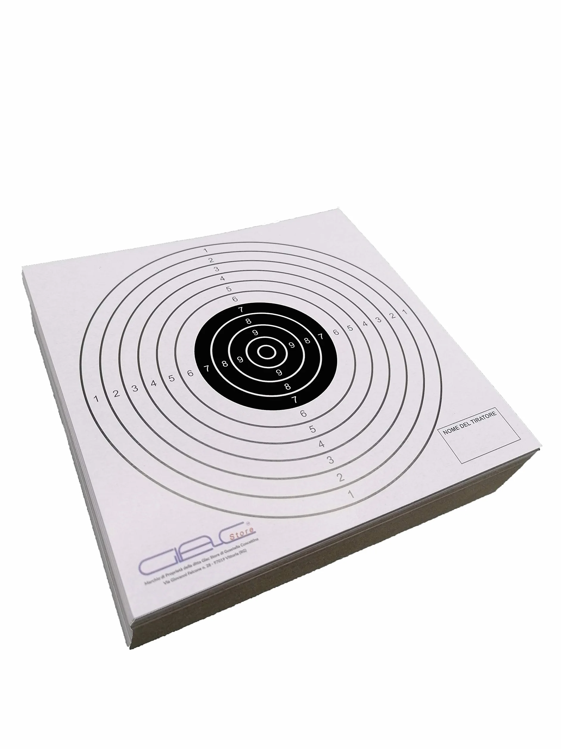 Set 100 Bersagli in Cartoncino 14x14 cm Quadrato T1 per Softair Gara Competizione