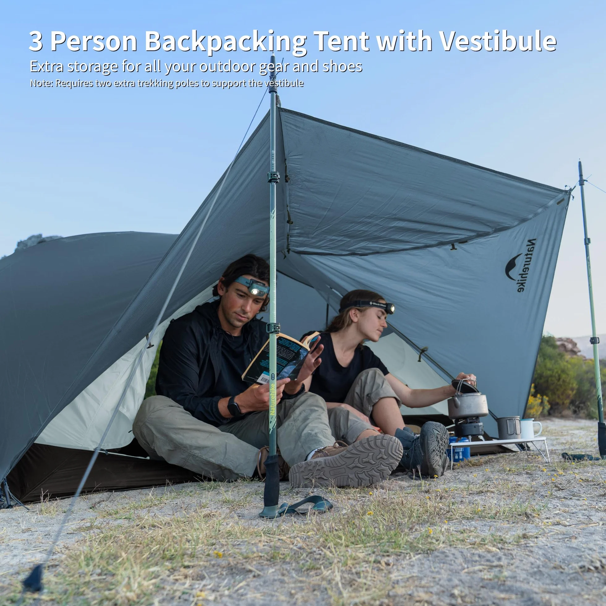Naturehike Mongar Base Tenda da campeggio 2-3 persone ultraleggera impermeabile trekking