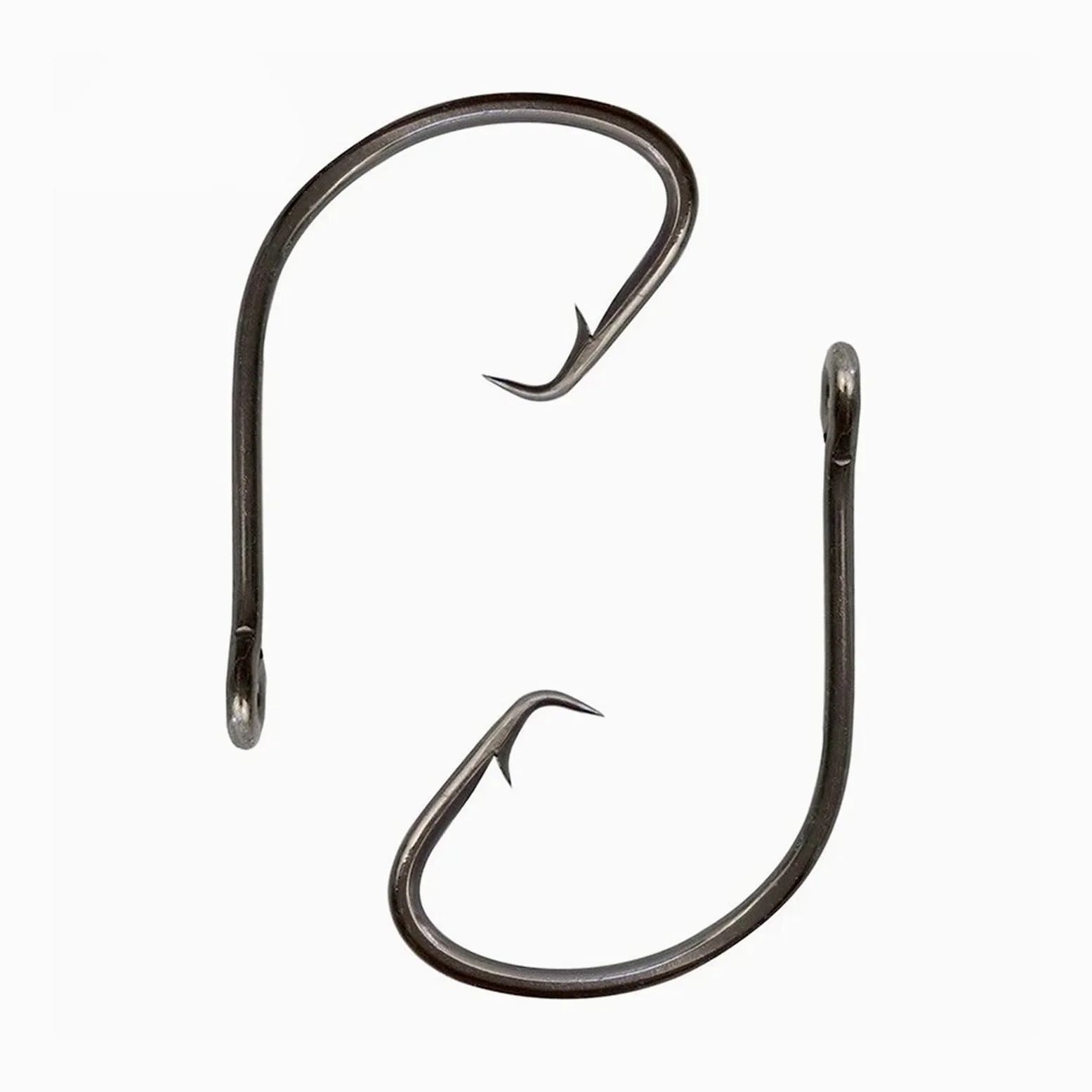 Ami da Pesca 200 Black Offerted Sports Circles Forgiato Gancio Di Paglia Bait Bait Bulk Blue Pesce Gancio Di Pesce Amo da Pesca Forniture per la Pesca