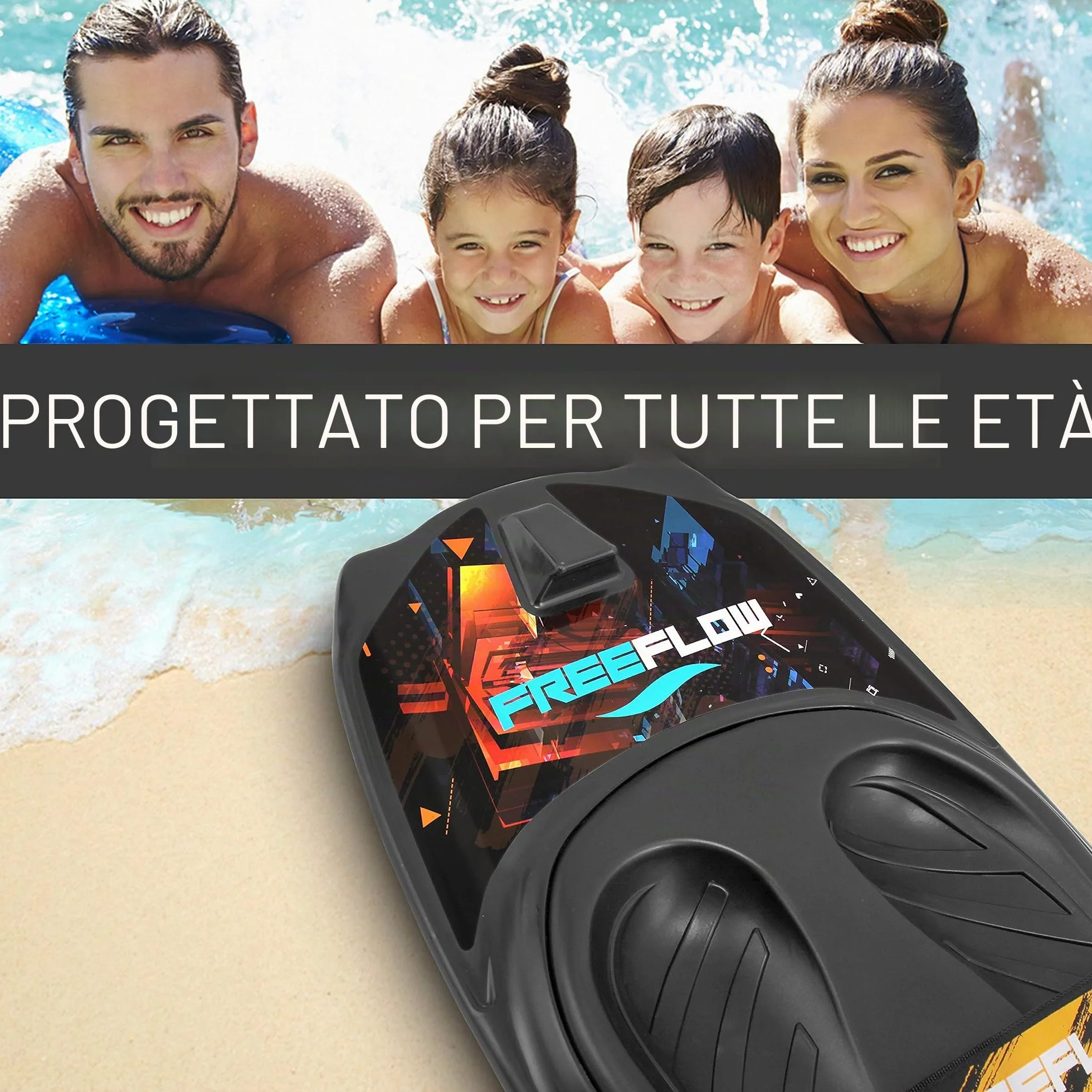 SereneLife Kneeboard Tavola da Surf con Gancio e Cinghia per Sport Acquatici