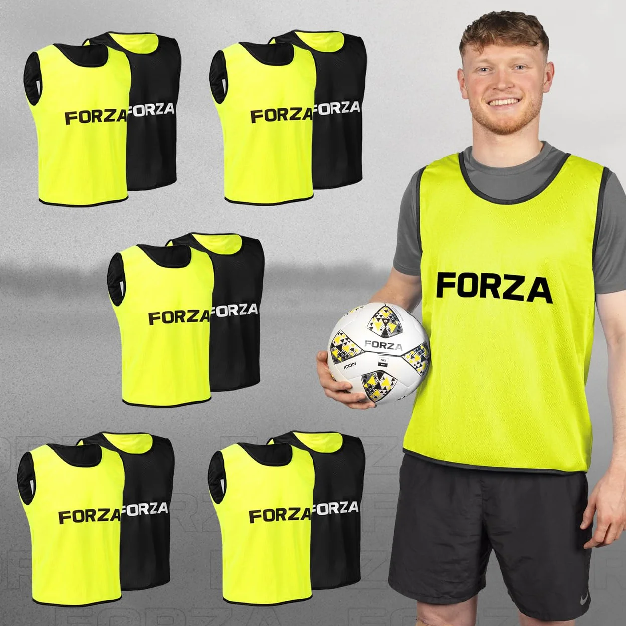 FORZA Pettorine Da Allenamento Reversibili Pacco Da 5
