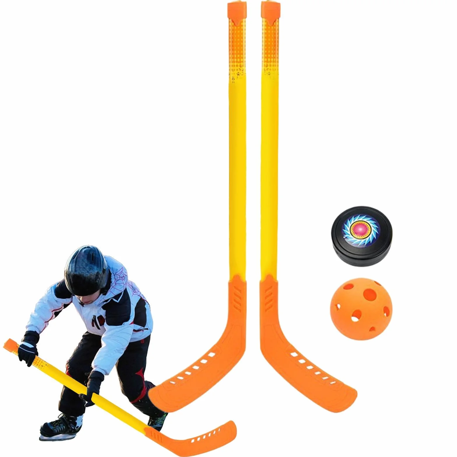 Bastoni da hockey per interni - Set di mazze da hockey leggeri per bambini principianti