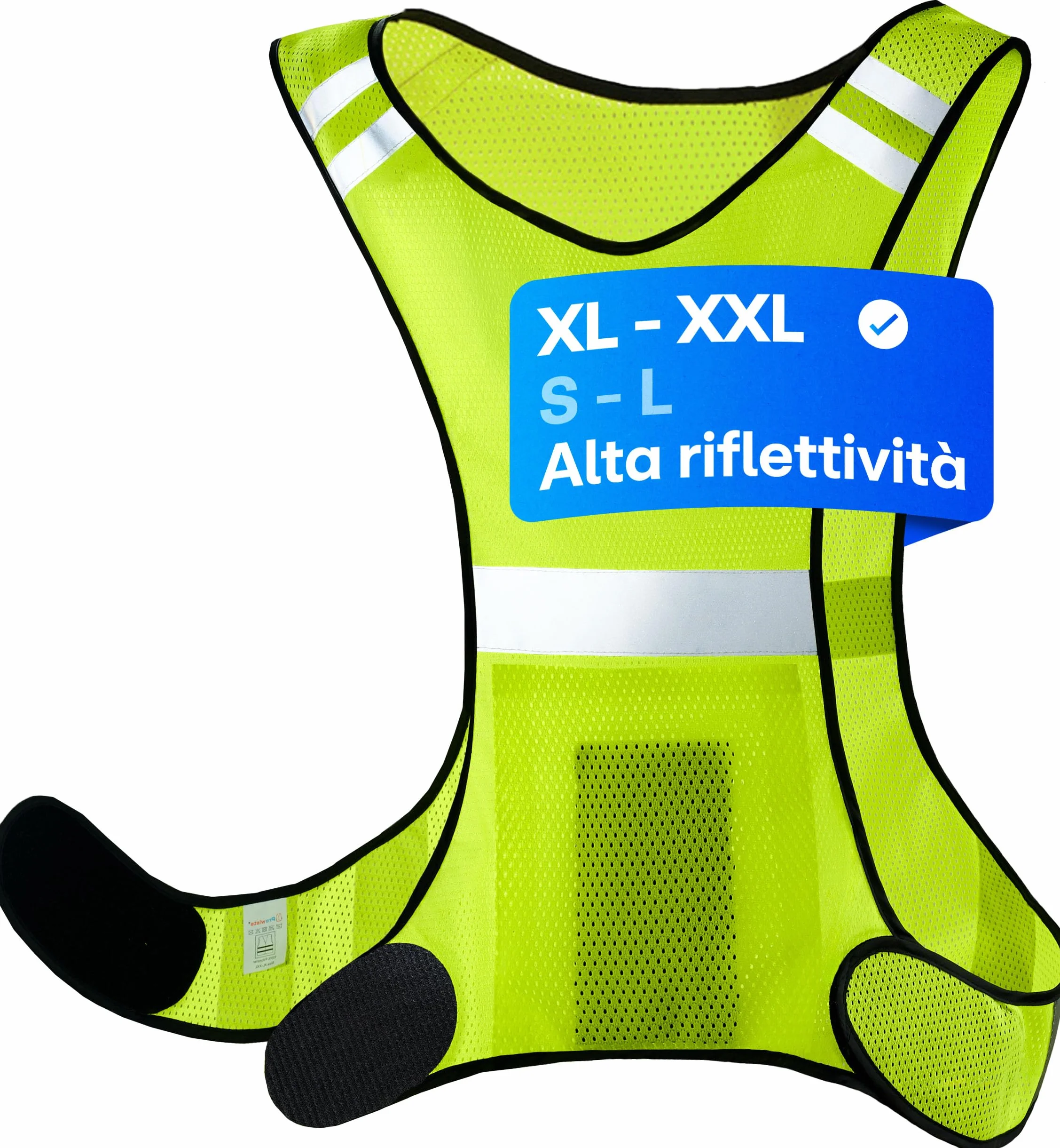 Prowiste Gilet Catarifrangente Alta Visibilità Uomo Donna con Tasca Giubotto Running Bici Caccia