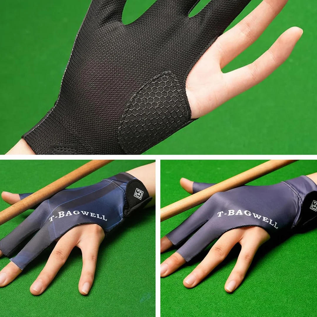 Guanti da biliardo 2pcs sinistra snooker regolabili antiscivolo
