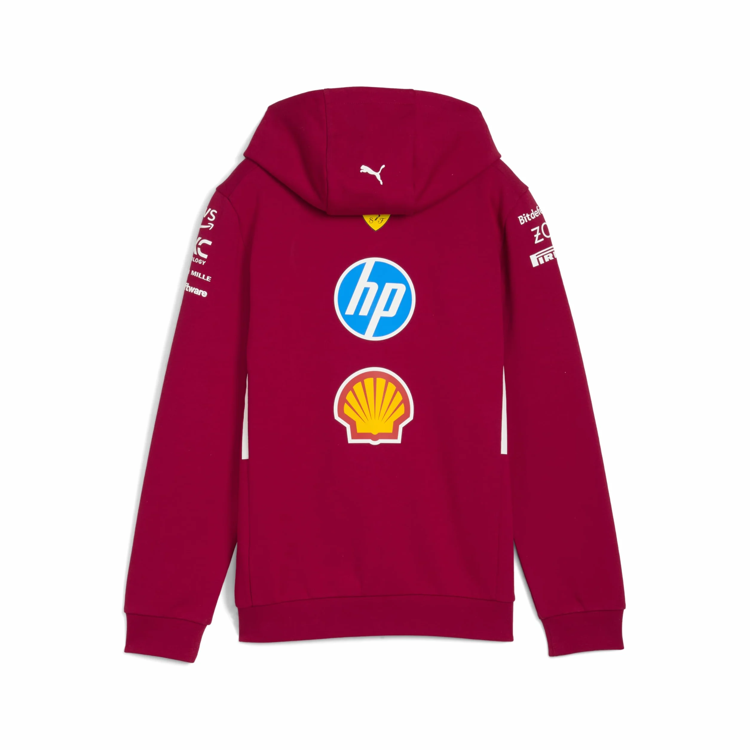 PUMA Scuderia Ferrari F1 Felpa con Cappuccio Team Bambino 2025 Rosso