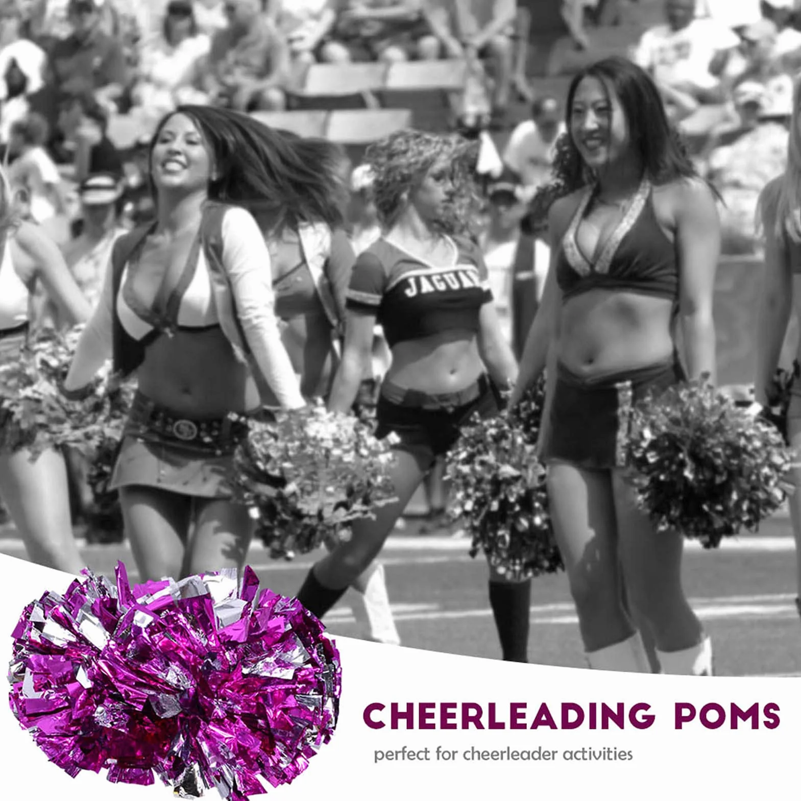 VIFER Pom Poms Cheerleader Aerobica Pompon per Dance Party School Sport Competition 1 Coppia