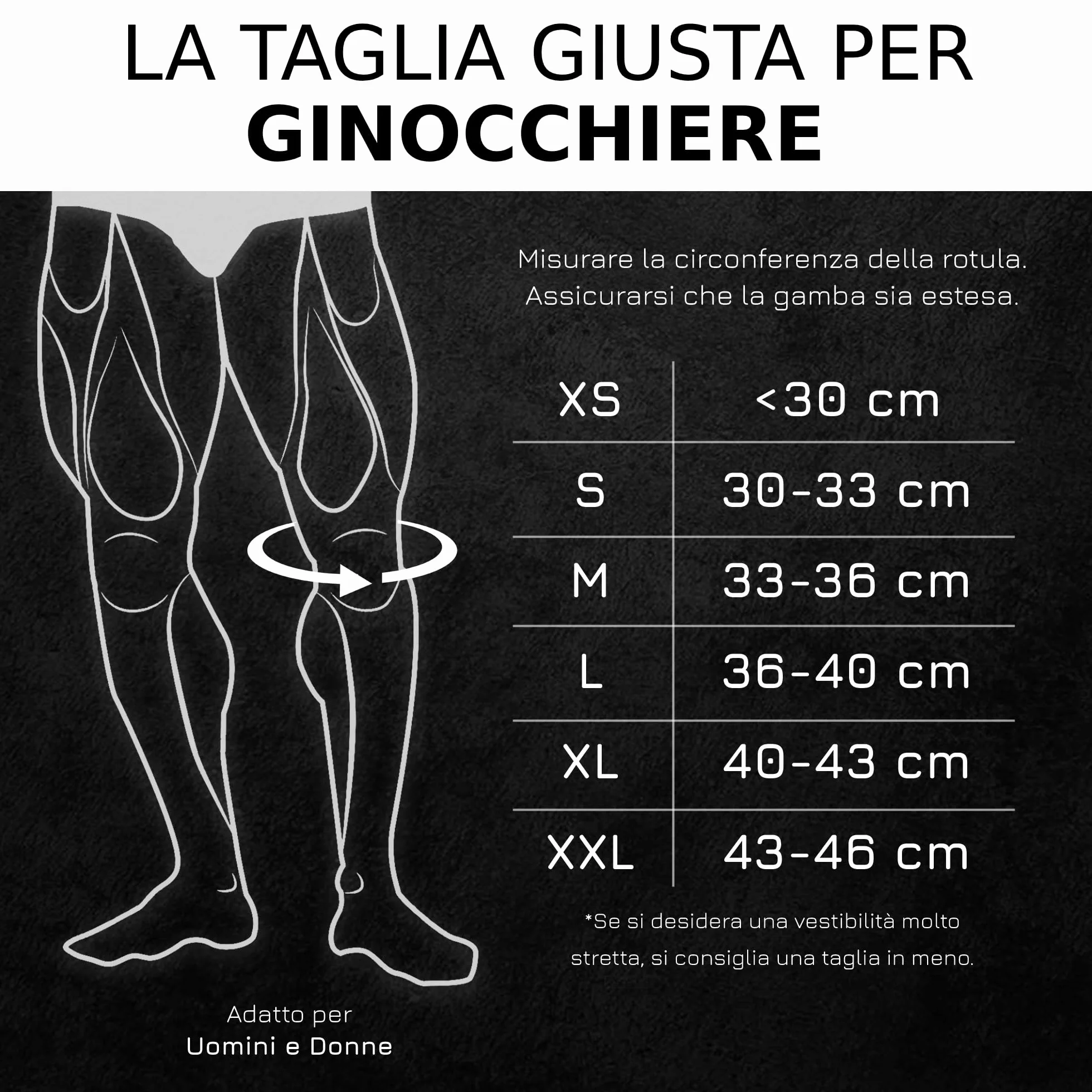 Ginocchiera Powerlifting Neoprene 7 mm M - Ginocchiere Palestra a Compressione per Allenamento Pesi Crossfit Squat