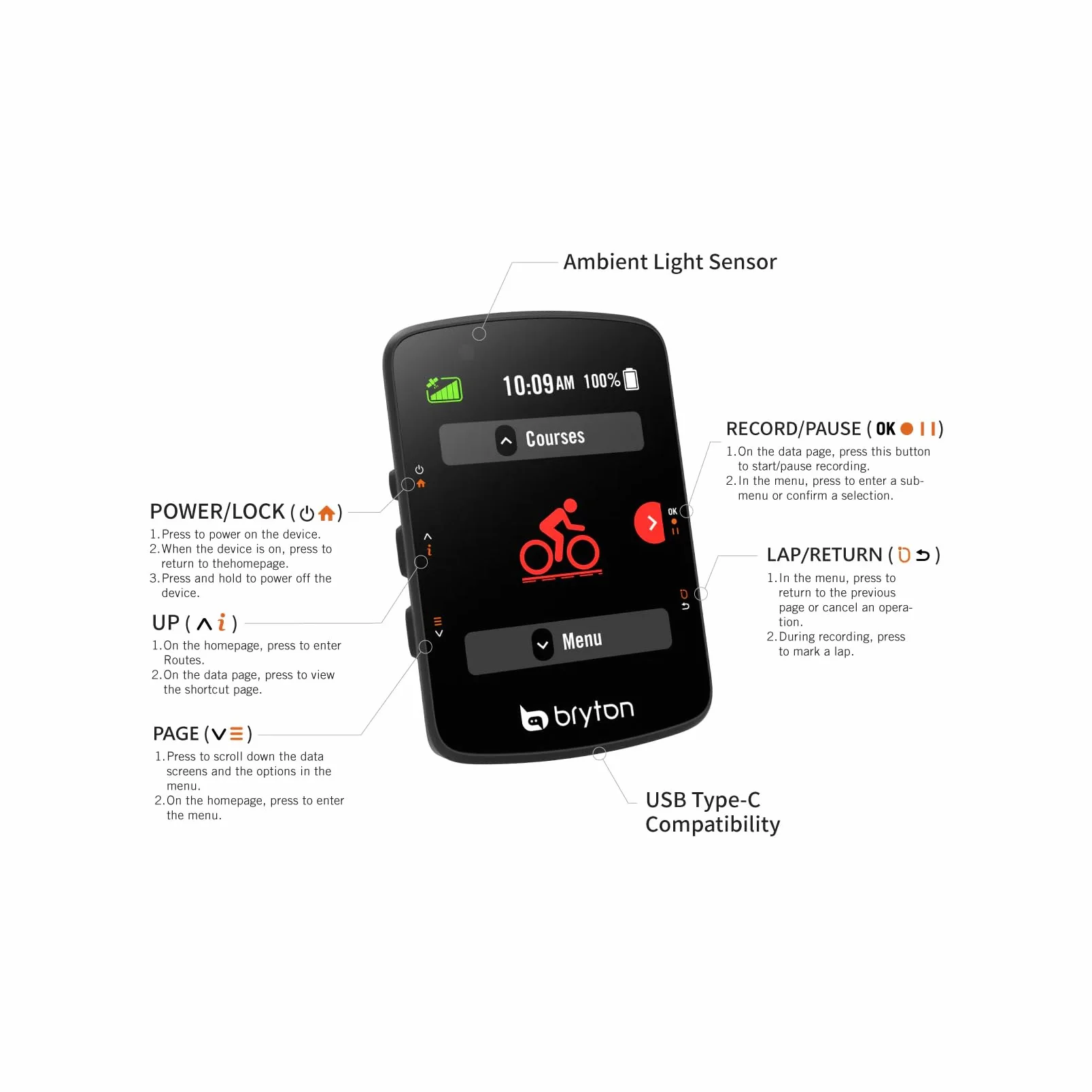 Bryton Ciclocomputer GPS Rider 550E