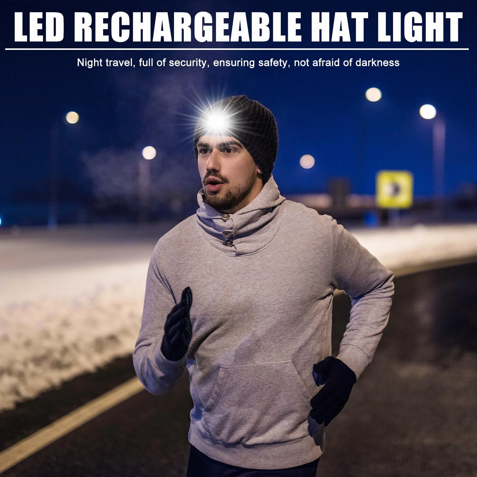 Molbory LED ricambio 3 luci ricaricabili USB sicurezza campeggio corsa