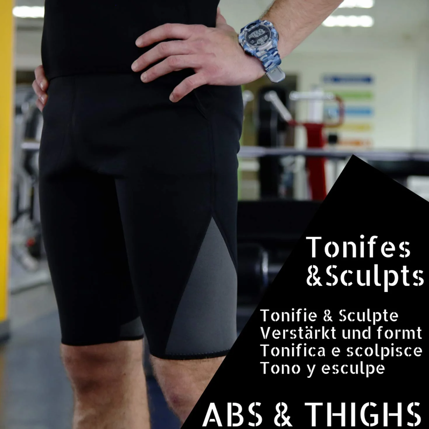 VEOFIT Pantaloncini dimagranti compressione uomo Tonifica pancia cosce S-XXXL