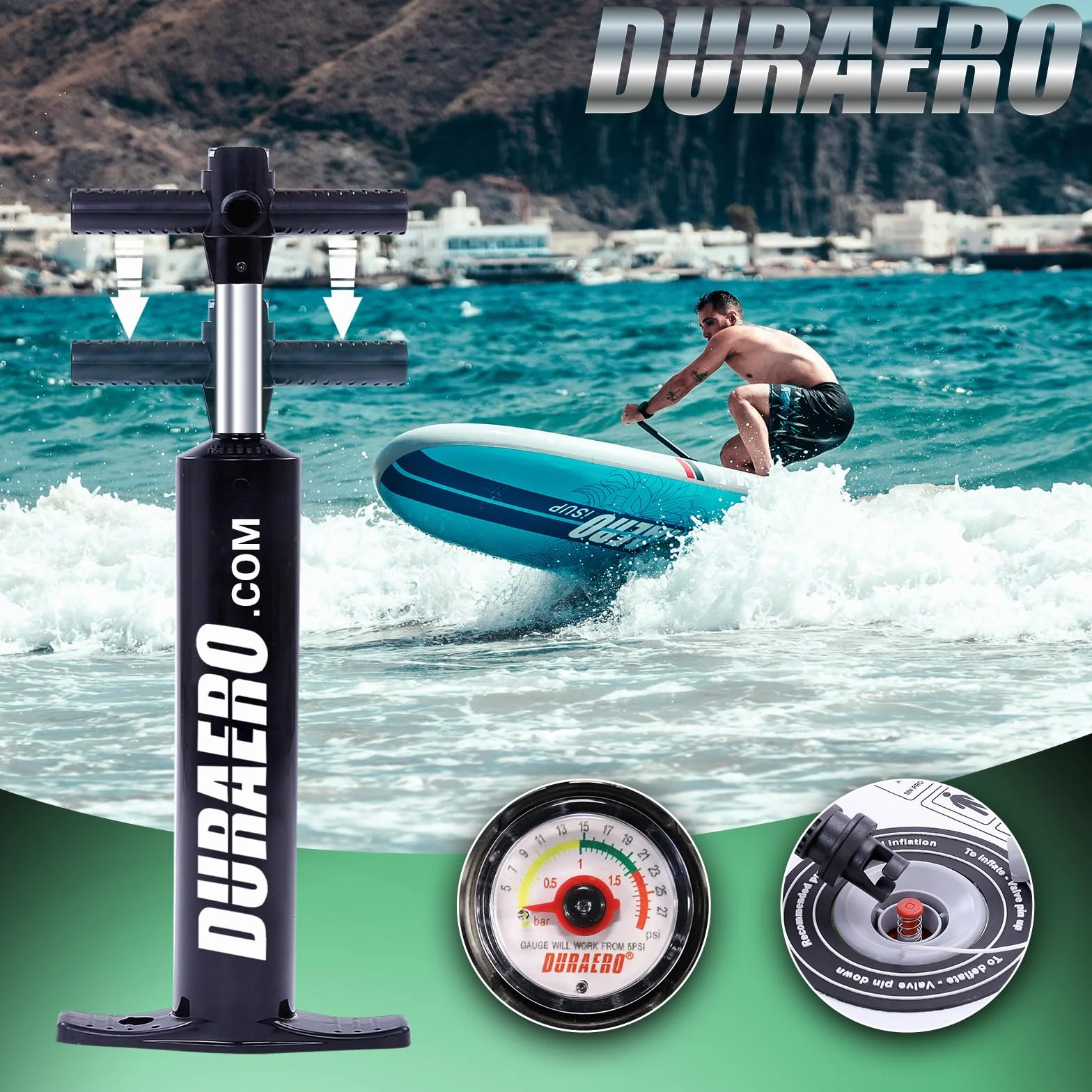 Tavole gonfiabili Stand Up Paddle 330x76x15 cm, portata 150 kg, Blu