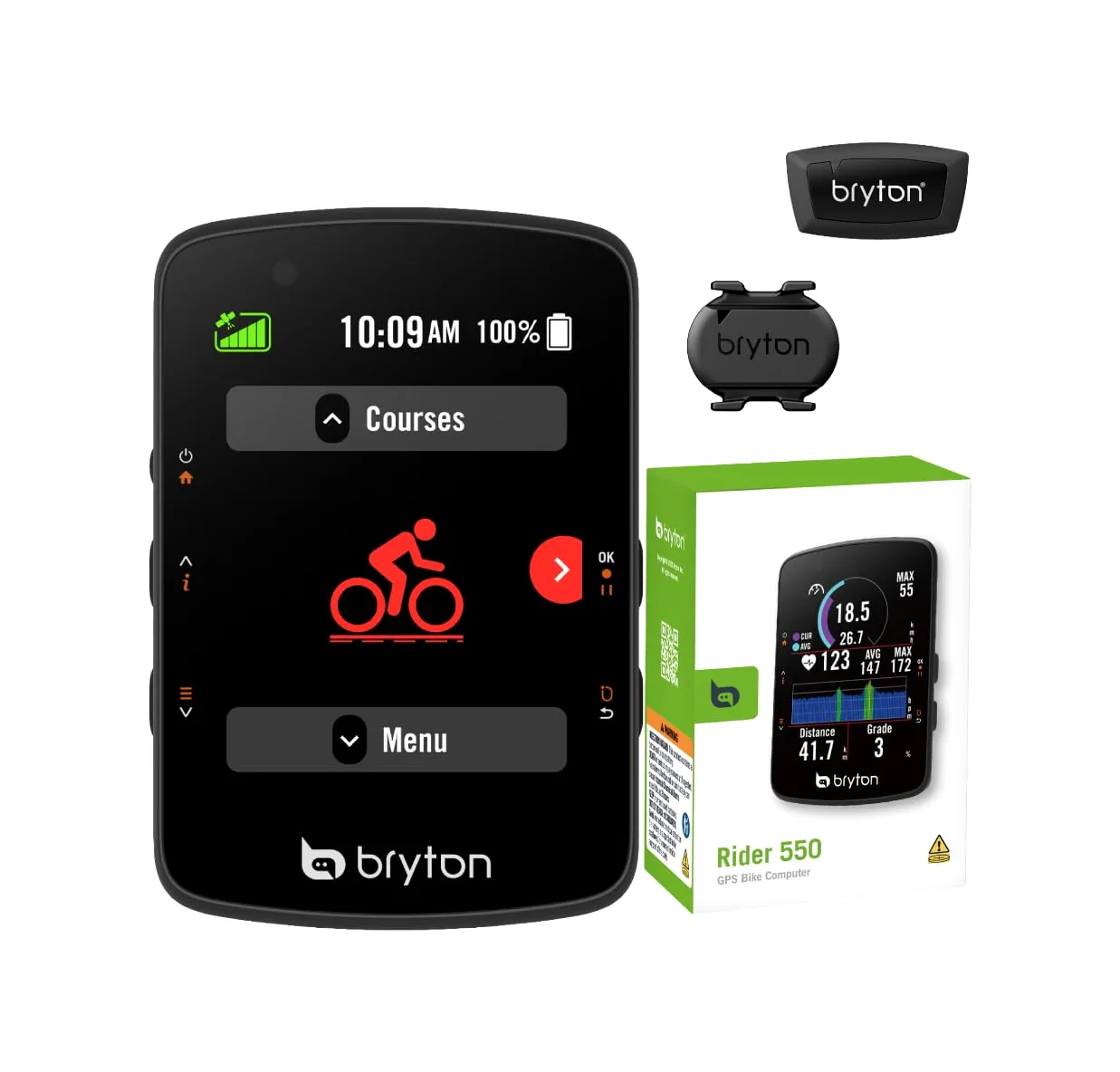 Bryton Ciclocomputer GPS Rider 550D con CAD e HRM