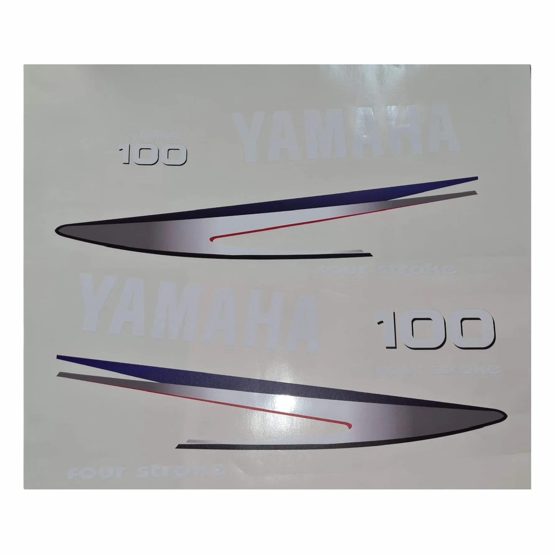 Kit adesivi Yamaha 100cv fourstroke ricambio bianco