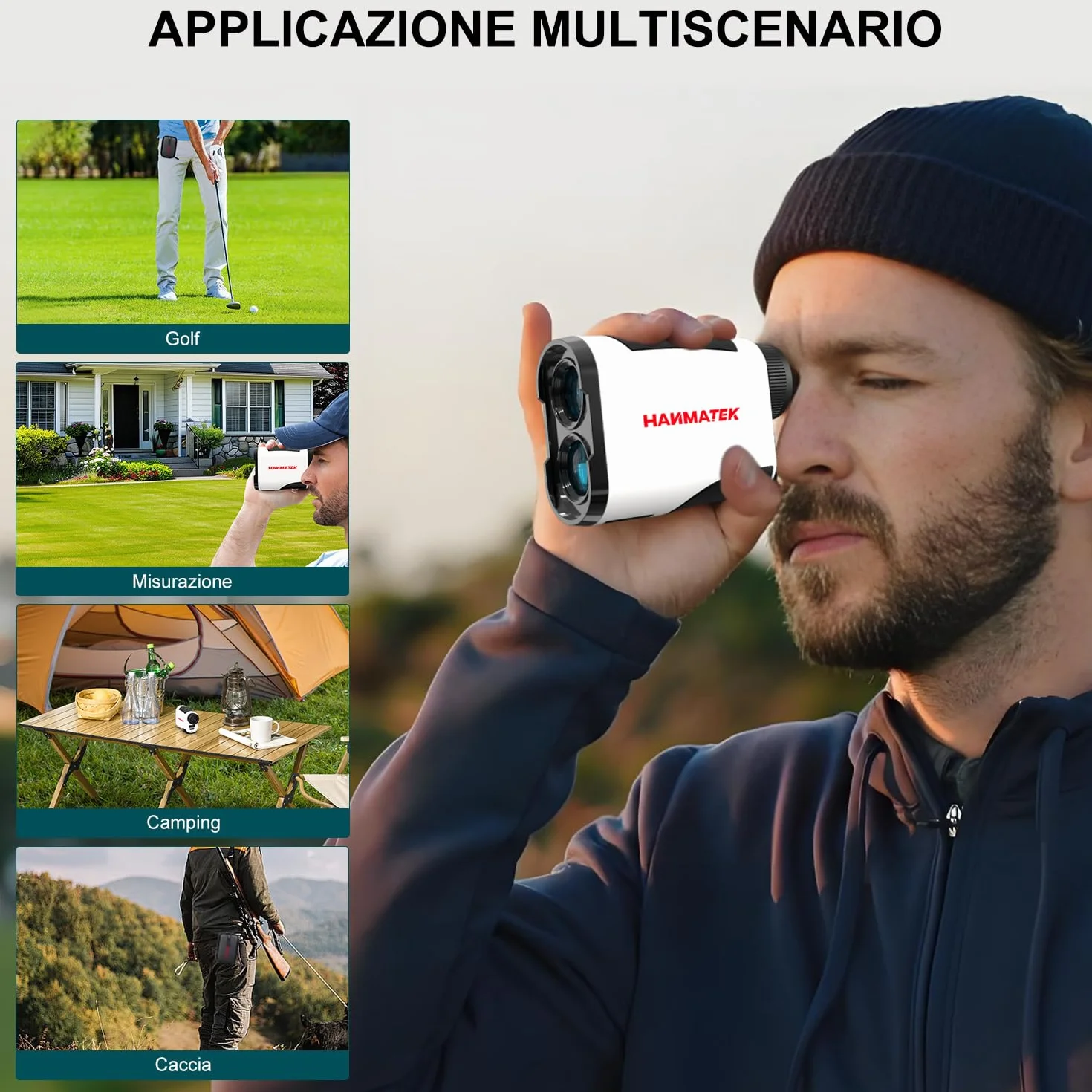 HANMATEK GR1200 Telemetro Laser da Golf 1097m Precisione ±1.0m
