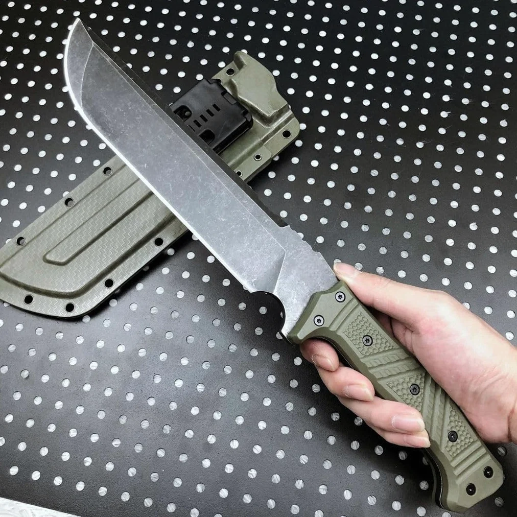 Generico TEERMA H6Z Forgiatura integrata fixed blade Coltello multiuso, Utilizzato principalmente per campeggio, caccia, pesca, esplorazione della giungla, escursionismo