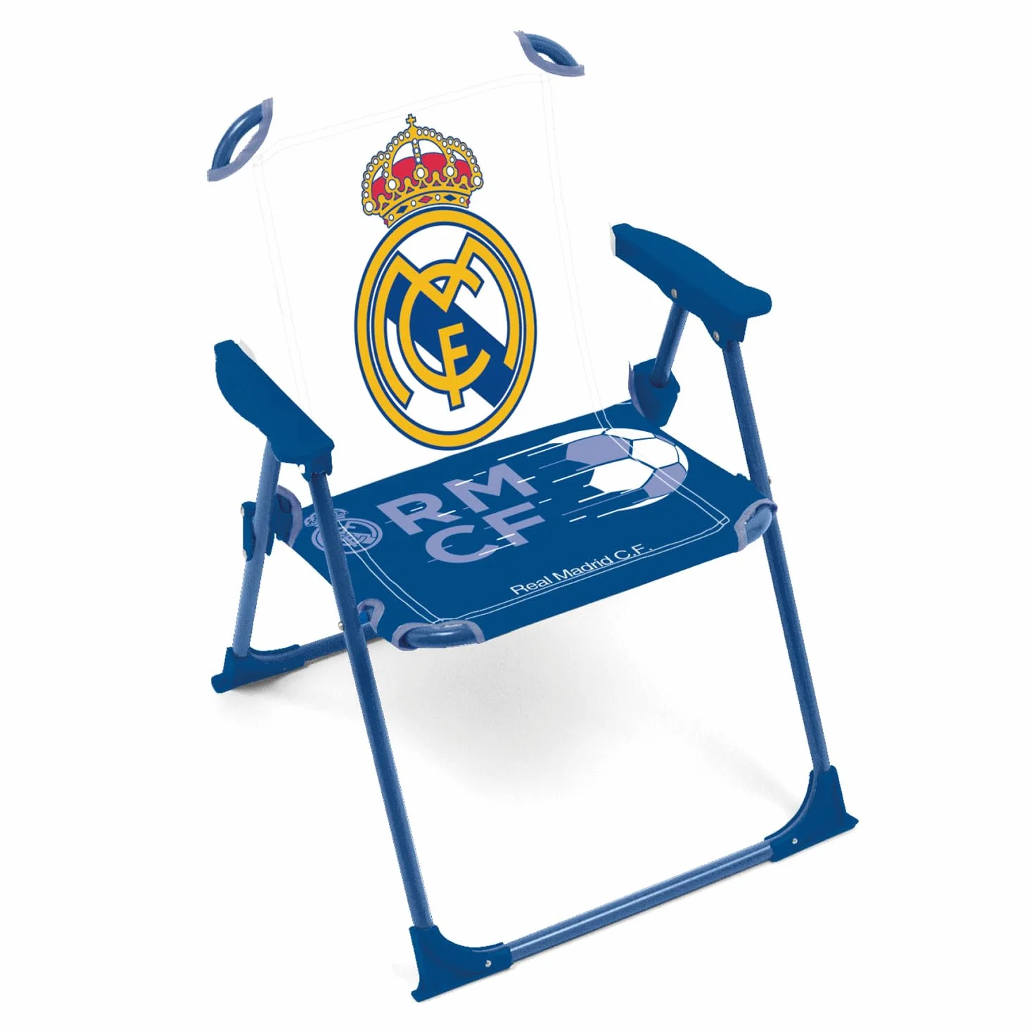 Real Madrid ARDITEX Sedia pieghevole con braccioli 38x32x53 cm per giardino campeggio