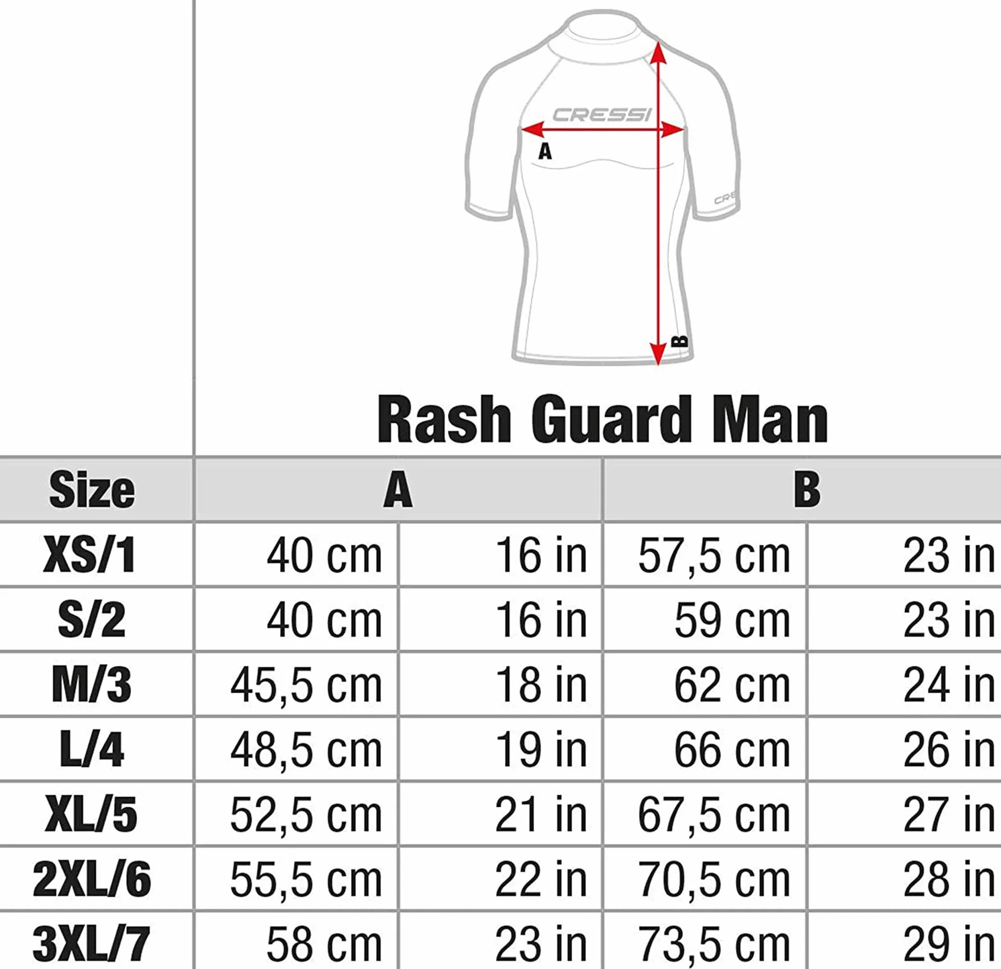 Cressi Rash Guard Man Long SL, Maglia Elastica Protettiva Maniche Lunghe Uomo