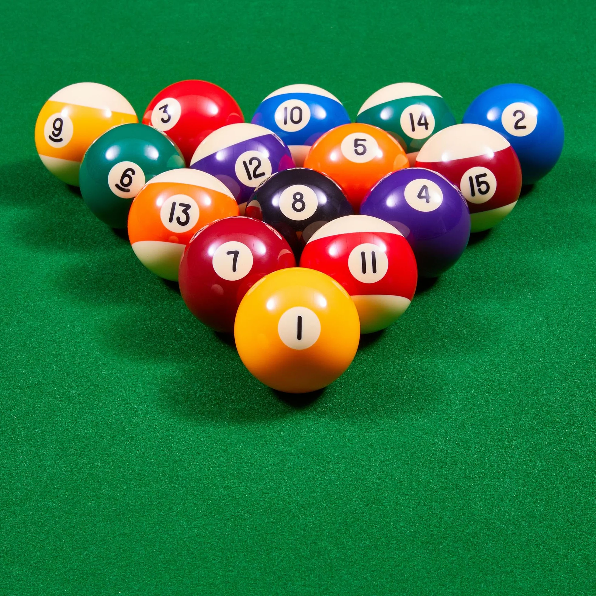 Set da Biliardo PowerGlide con 16 Palline a Pois e Strisce, 4,7 cm, 2 1/4"