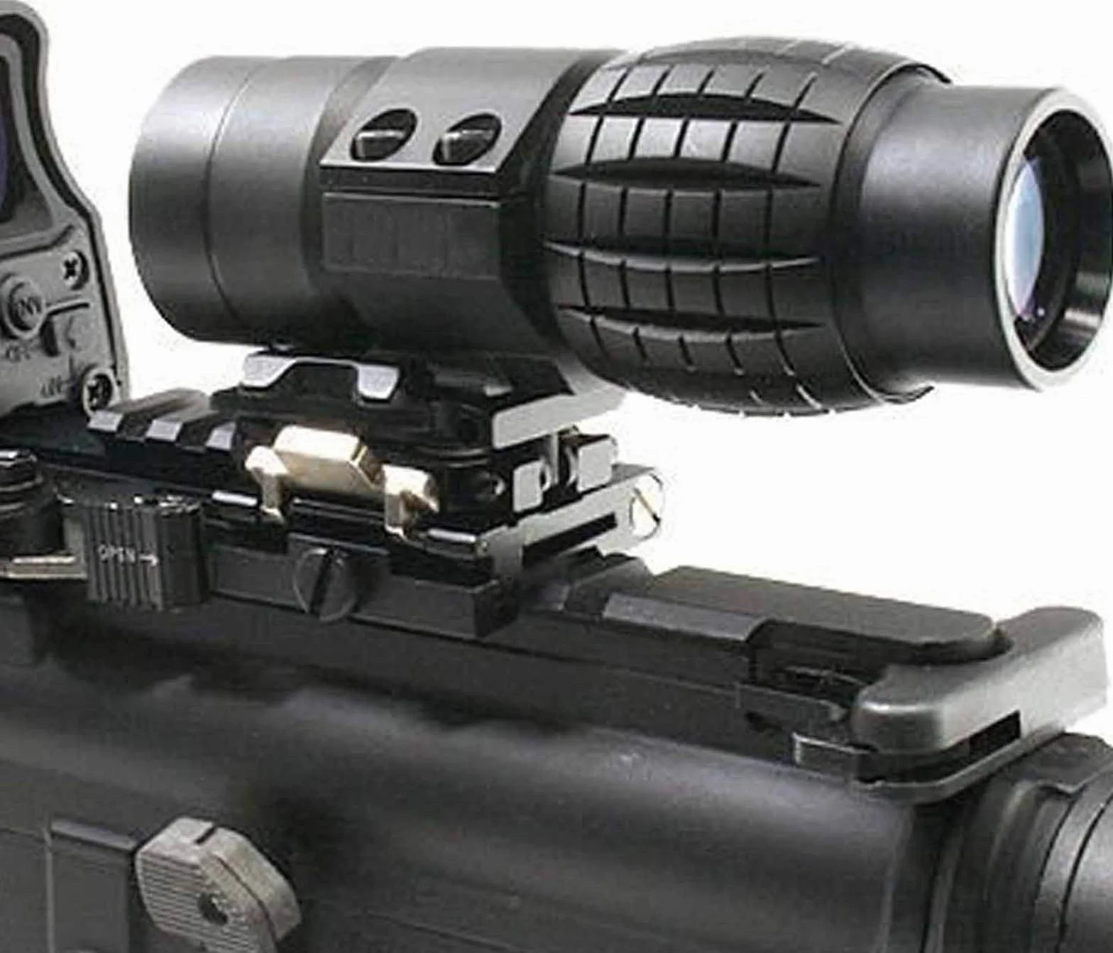 3X Magnifier Scope Sight Flip to Side compatibile con 20mm Picatinny Weaver Rail