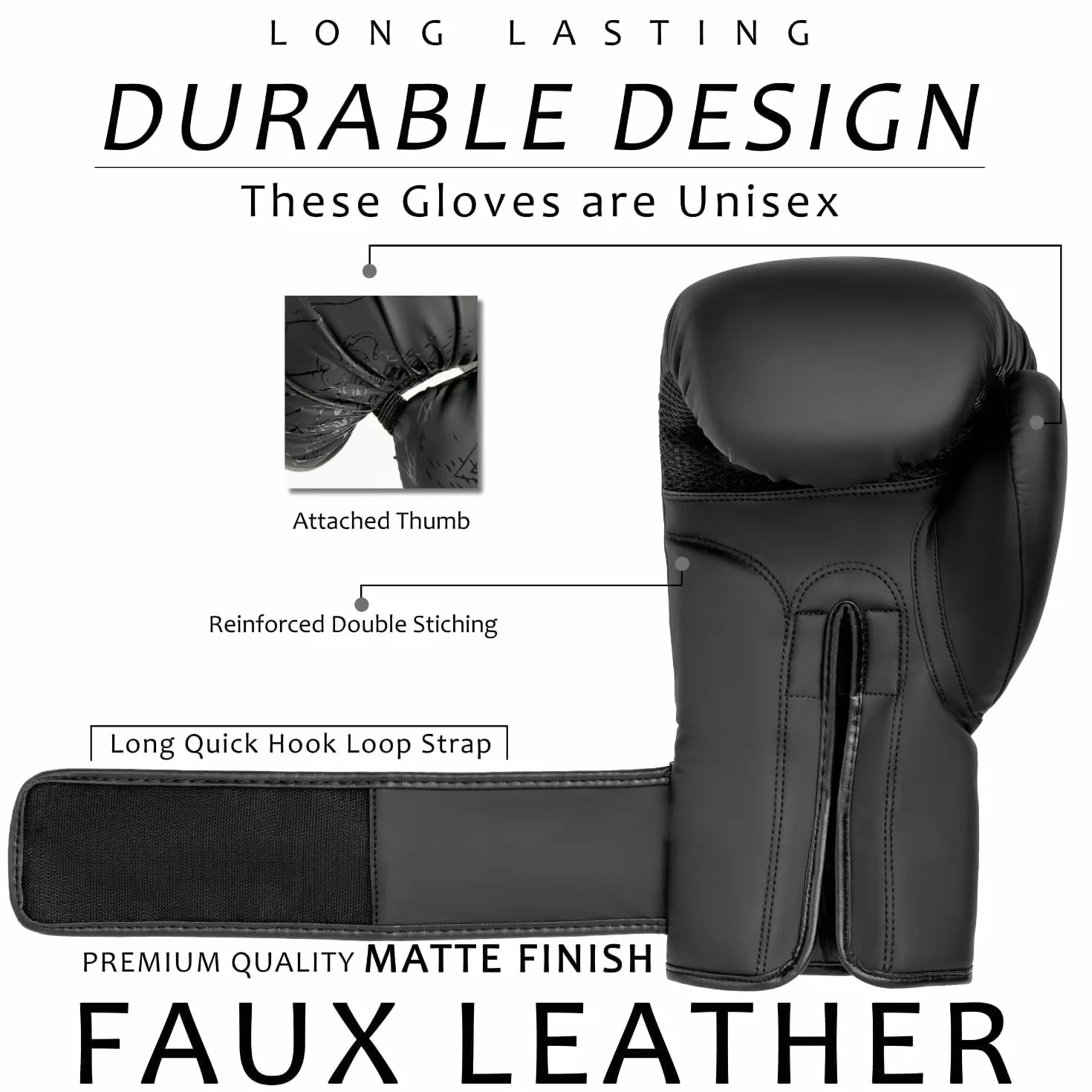 EVO Fitness Guantoni Da Boxe Con Pelle Pro Gel Per Muay Thai Kick Boxing Sparring