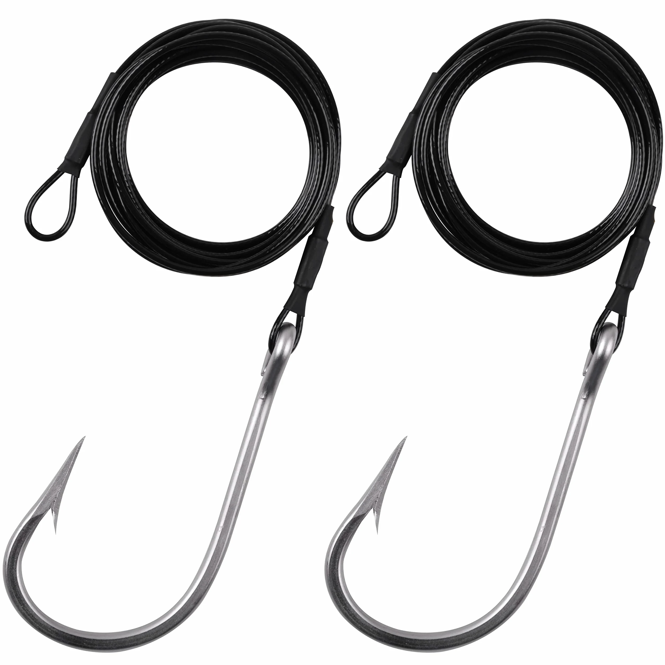 Rig per pesca a forma di squalo, in acciaio inox, con ami per tonno, squalo, ami da pesca in acque profonde, attrezzatura per pesca in acque profonde