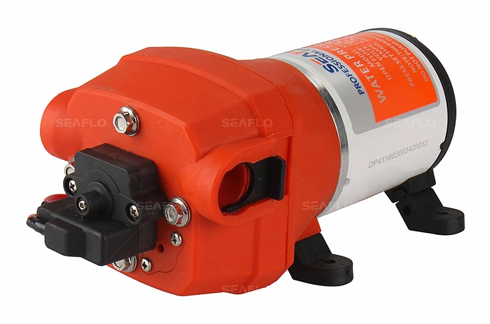Seaflo Pompa a membrana a pressione dell'acqua, 4,5 GPM, 17 LPM, 12 V, 40 psi, barca, yacht, marina
