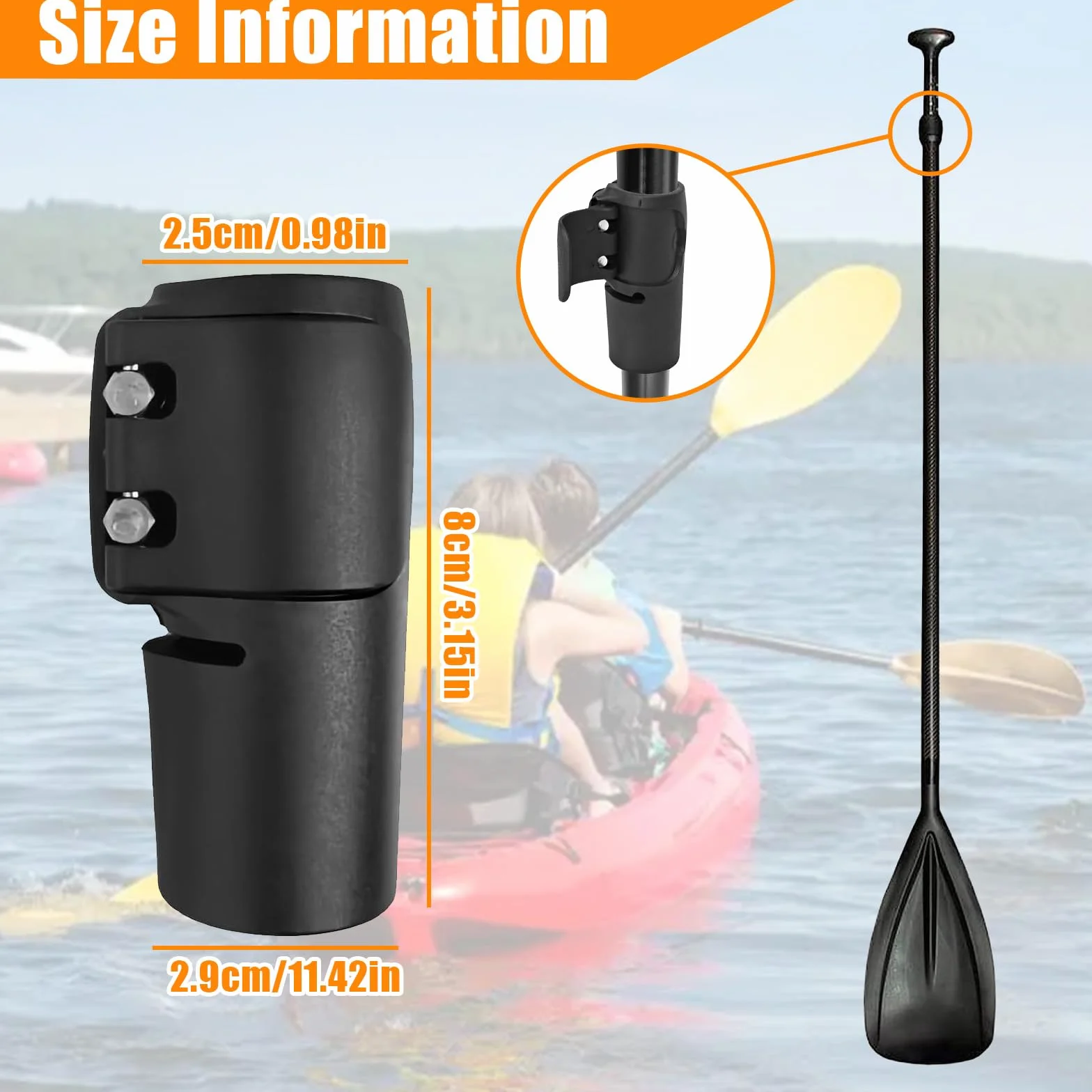 Morsetto Pagaia SUP a Sgancio Rapido, 2 Clip PVC, Rilascio Rapido con Serratura da Surf
