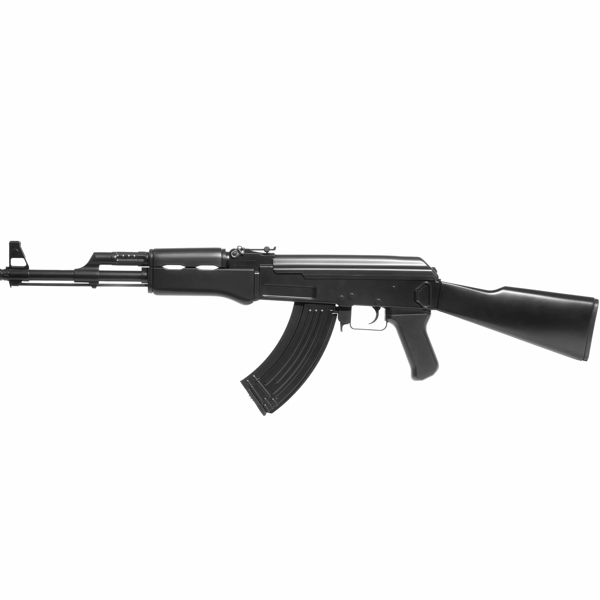 AK 47 softair elettrico stile legno 0,9 JOULE 50 colpi Ni-MH 7,2V 870mm 830g 1000 pallini Nero