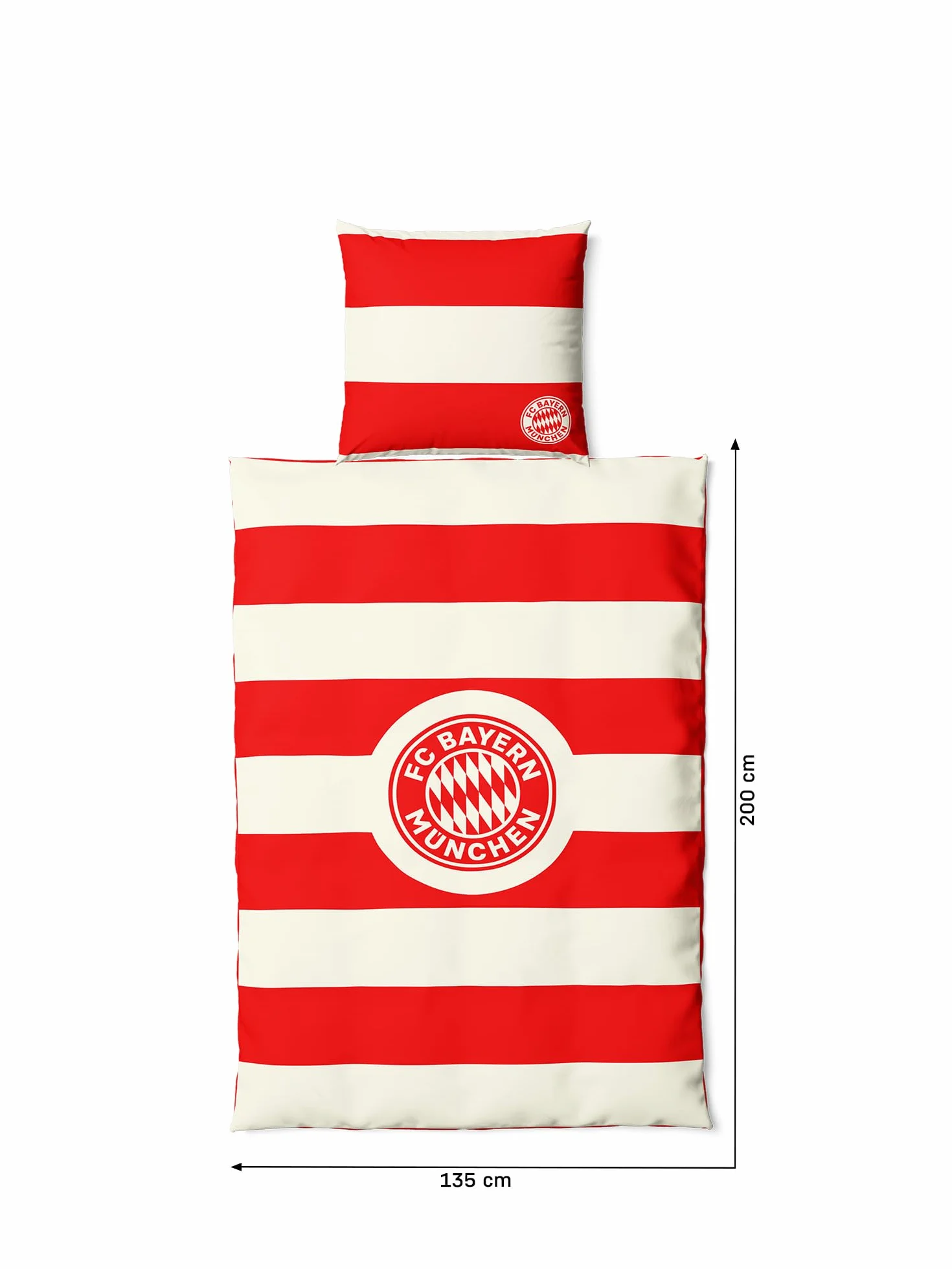 FC Bayern München Biancheria da letto Rosso/Bianco 135 x 200 cm