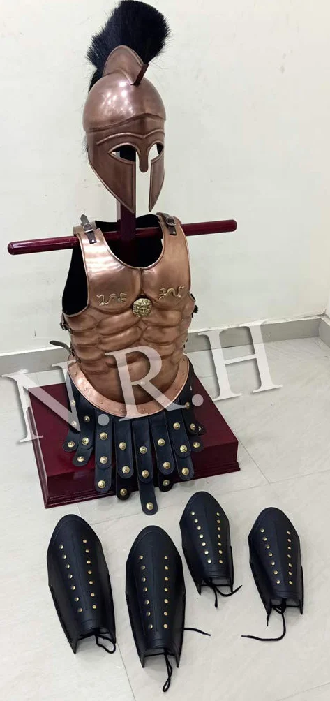 Medievale Armatura Muscle Jacket Copper Greco with Shield