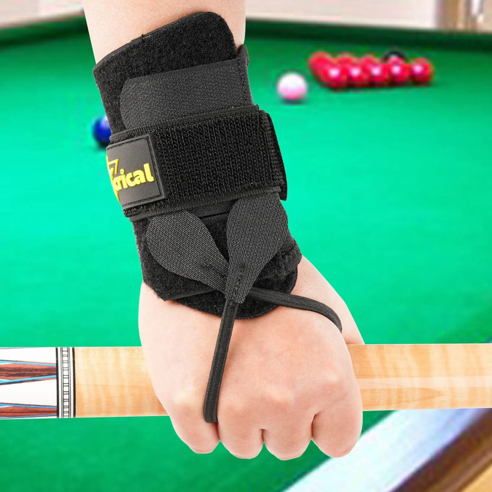 Oshhni Guanti da Biliardo Polsino per Allenamento Accessori Sport Adulti
