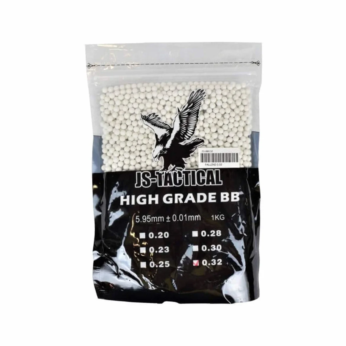 Pallini Piombini Munizioni Softair Sport 0,32 Grammi 6 mm Busta da 1 kg Bianchi