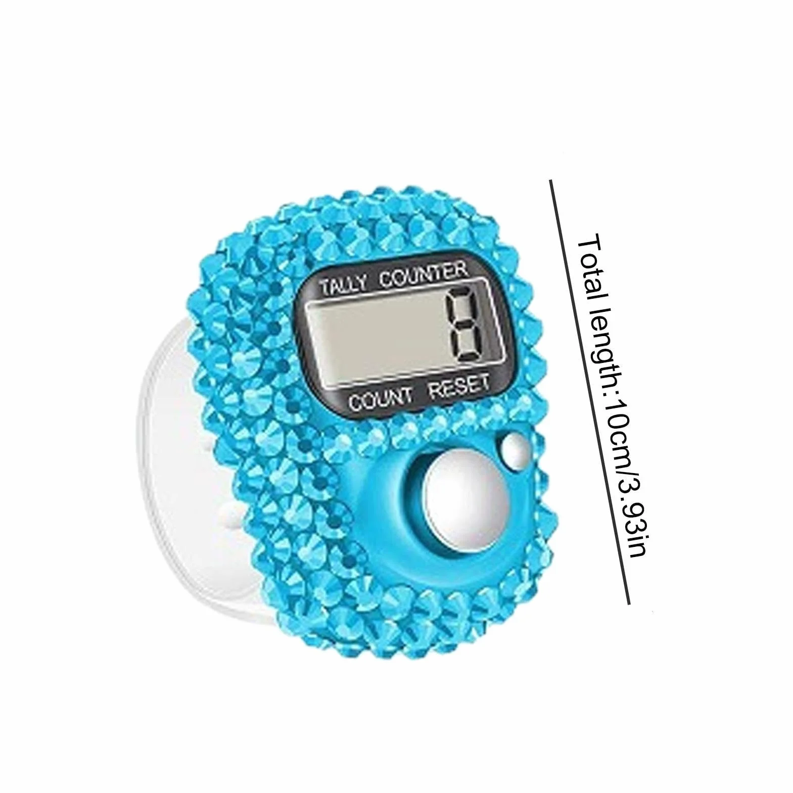 Contatore Elettronica Per Conteggio Dita Blu, Contatori Resettabili per Maglieria, Clicker Manuale LCD Digitale, Tornio Portatile