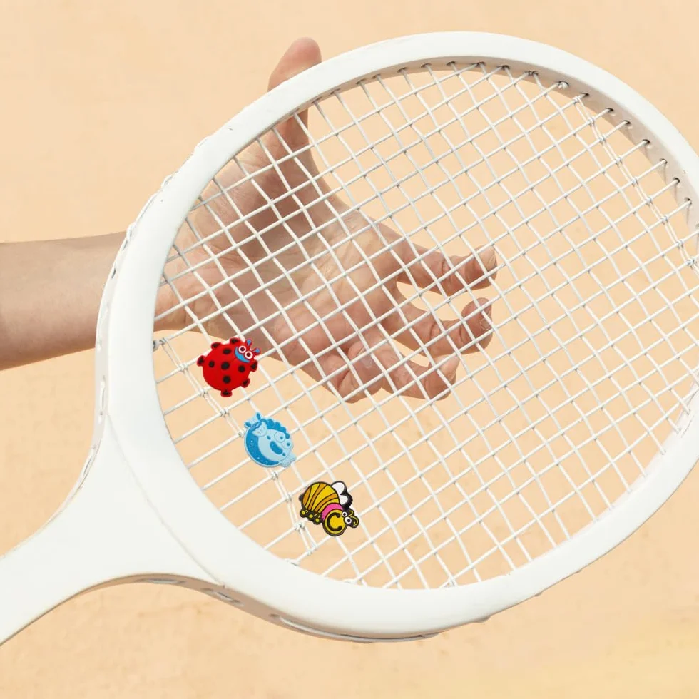 16 Pezzi Antivibrazione Tennis Bambini Ammortizzatori Racchetta Silicone Badminton Motivo Animali