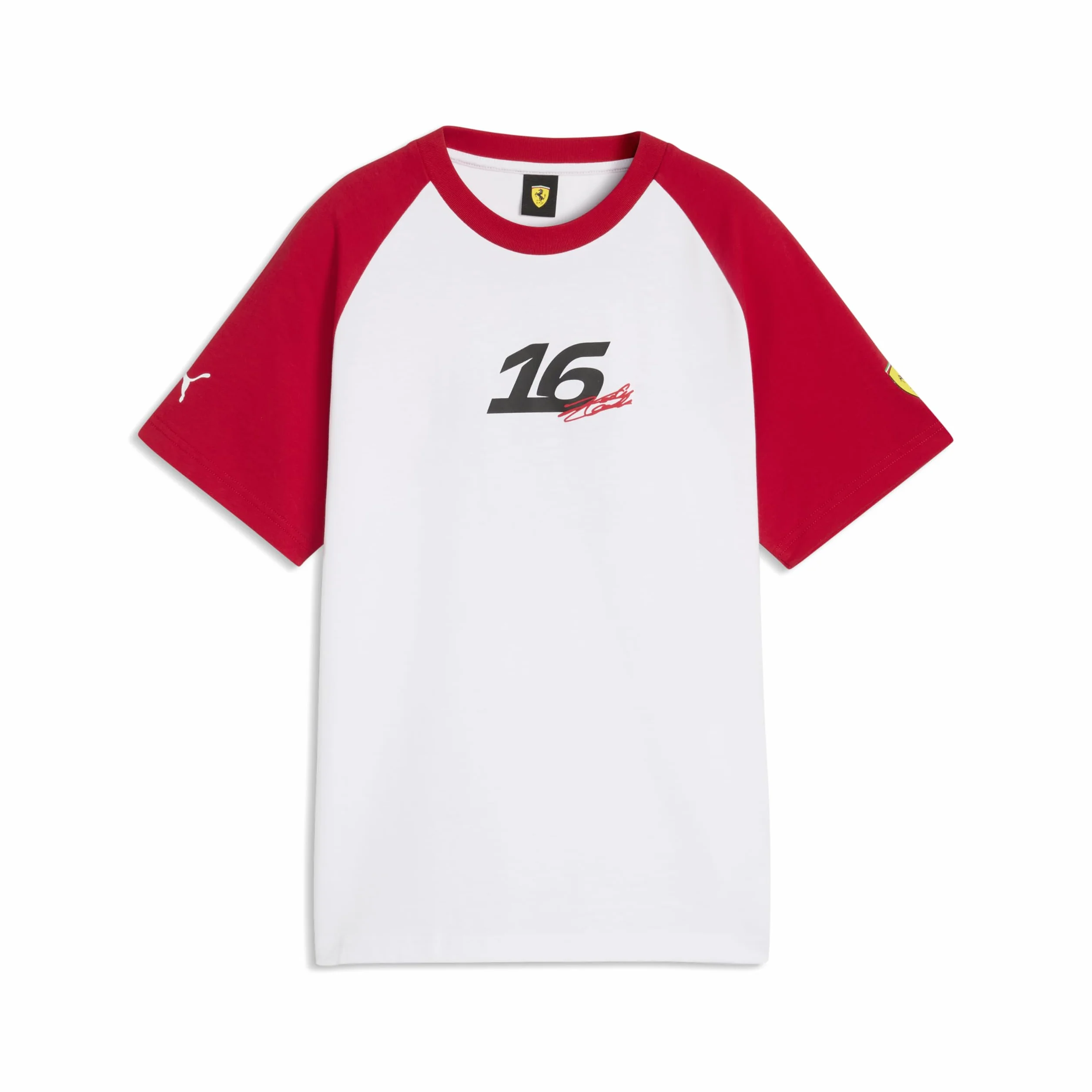 PUMA Scuderia Ferrari F1 T-Shirt Driver Uomo Charles Leclerc Rosso Corsa