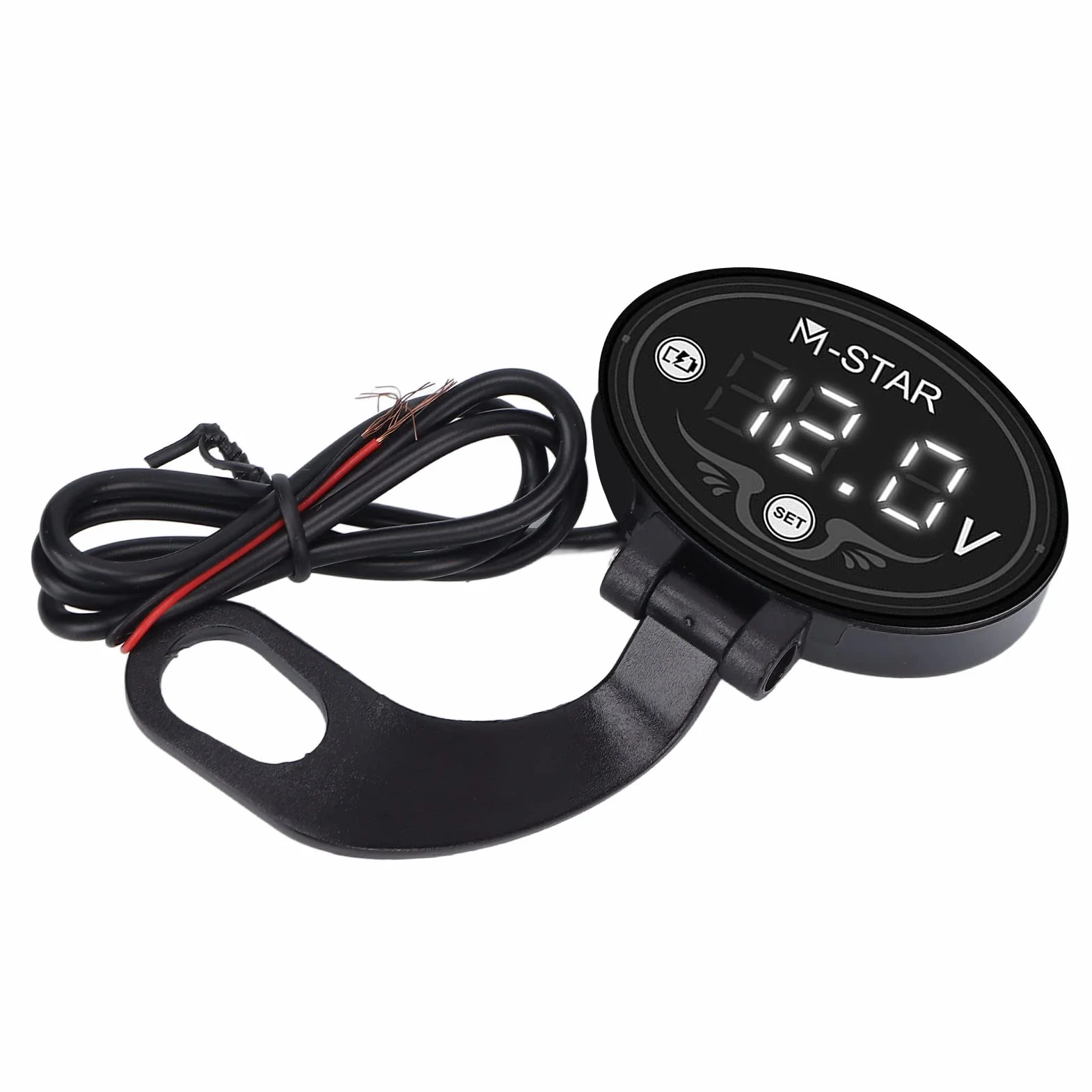 KIMISS Altri Strumenti, Moto LED Voltmetro Moto DC 12V Auto Voltmetro Digitale Manometro Batteria Monitor Moto LED Volt Gauge Moto Voltmetro Moto LE,Altri Strumenti,autom