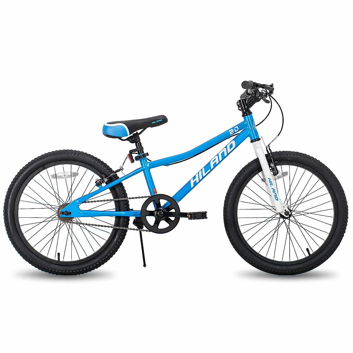HILAND Mountain Bike 20 Pollici Bambini Ragazzi Ragazze Bicicletta Singola Velocità Doppi Freni a Mano Cavalletto