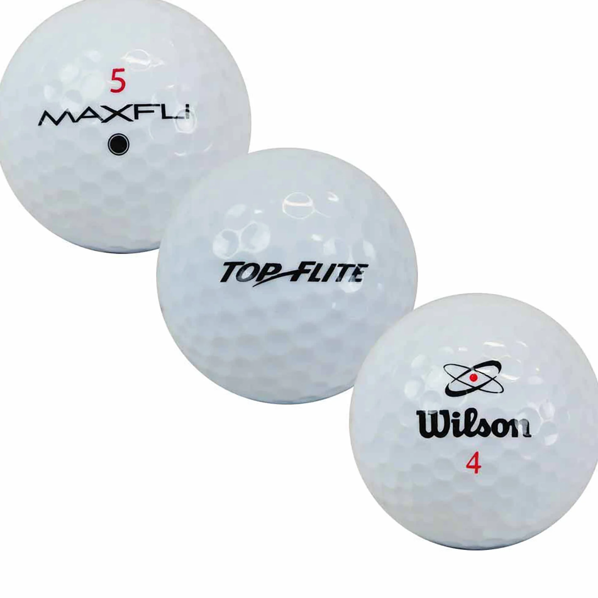 Palline da Golf Recuperate 100 PZ Lakeballs Marche Miste AAA/AA