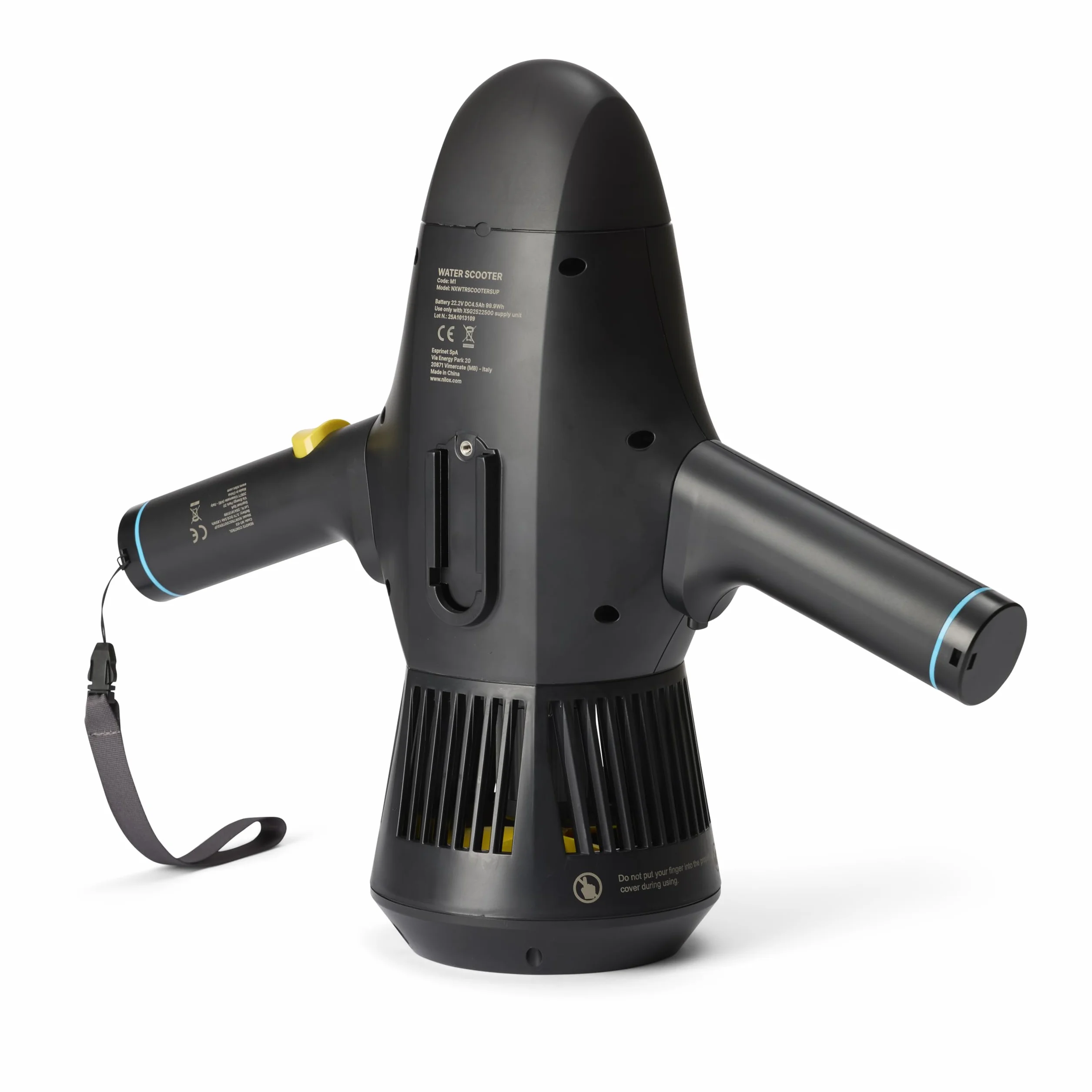 Nilox Waterscooter Elettrico per Sup e Immersioni 5 m Profondità 60 min 2 Velocità 5 km/h Nero