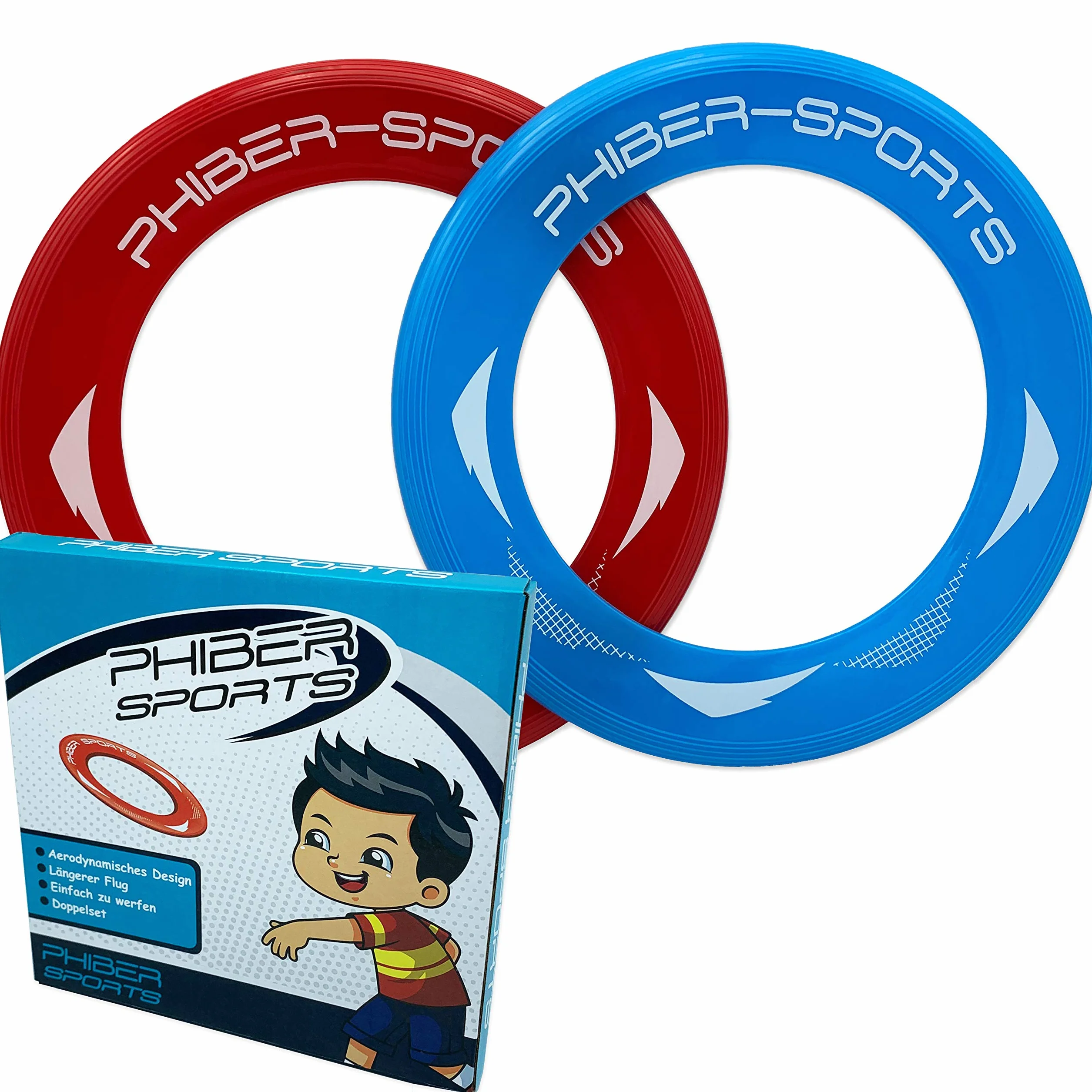 PHIBER-Sports Anelli per Frisbee 2 Pack - Anelli da Lancio Premium - 80% più Leggeri - Facili da Prendere - Per Bambini e Adulti