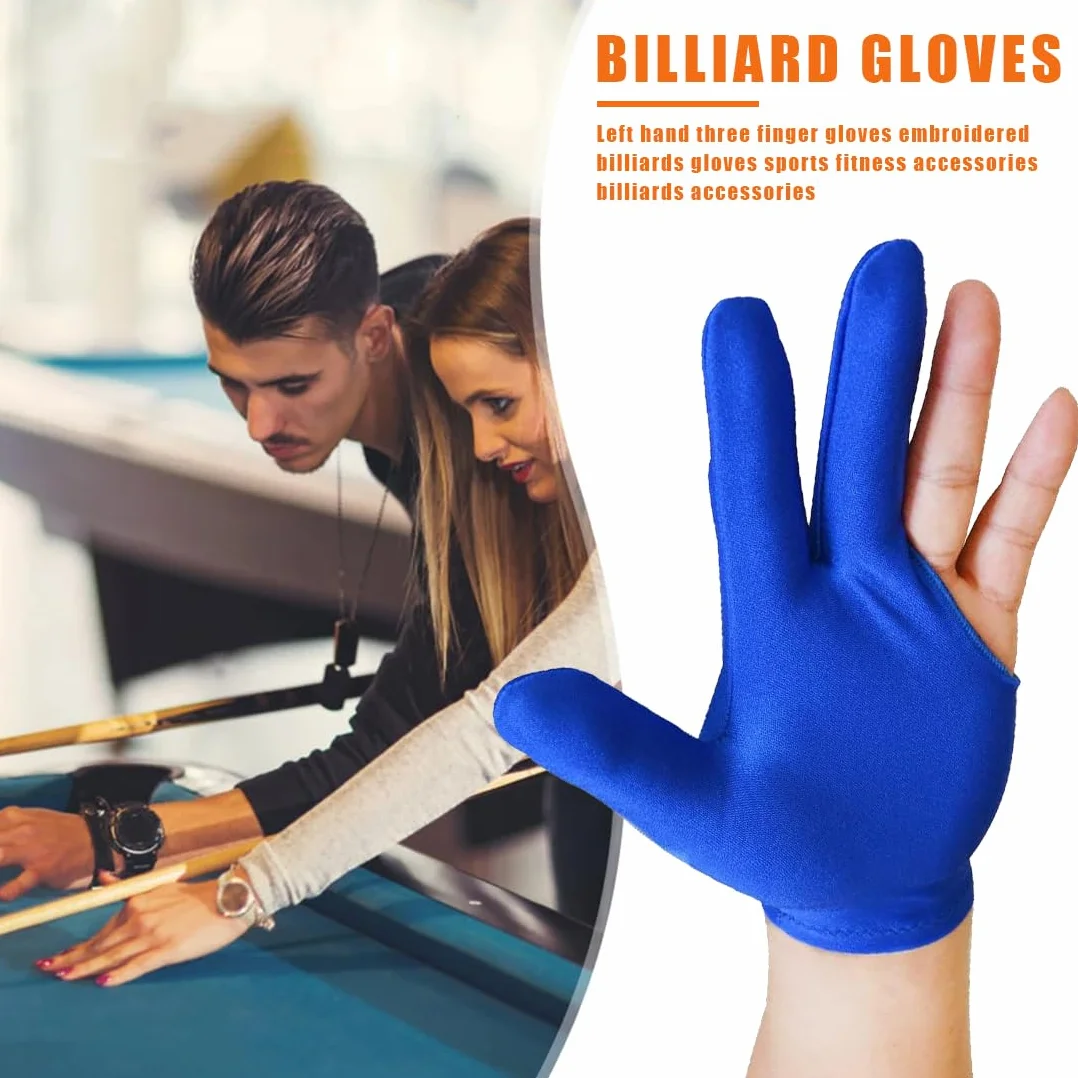 XPEX Guanti Biliardo 3 Finger Professionale Snooker Nero