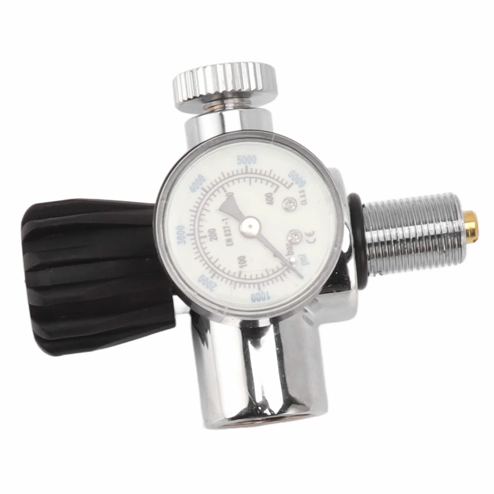 Srliya Preciso 6000psi 400Bar Scuba Tank Pressure Gauge Misuratore Luminoso a Doppia Scala per gli Appassionati di Immersioni Acciaio Inossidabile M18x1.5
