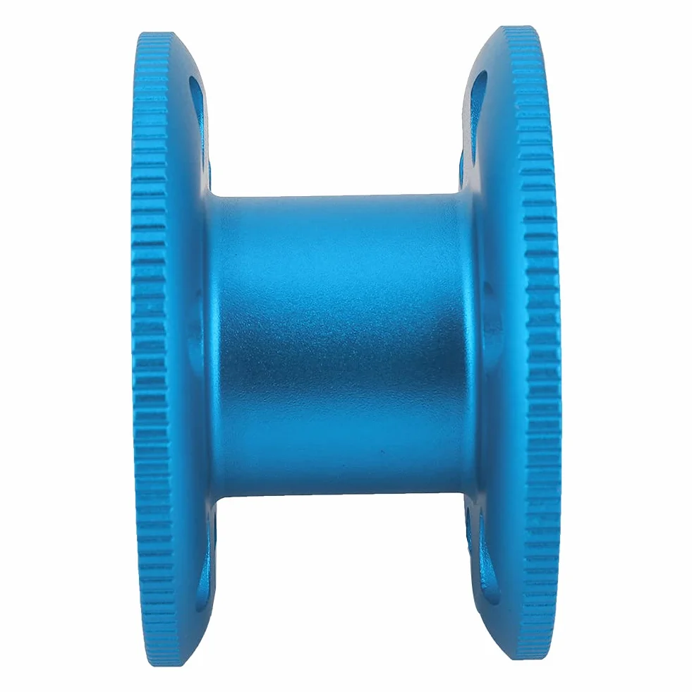 Bobina immersione lega alluminio resistente mulinello subacqueo leggero per immersioni grotta tecniche bobina vuota ampio foro centrale Blu